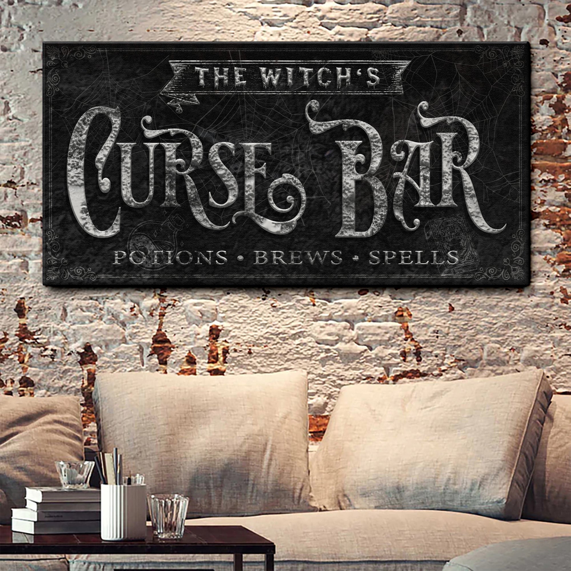 The Witch's Curse Bar Halloween Sign II on sale at MyriadMart