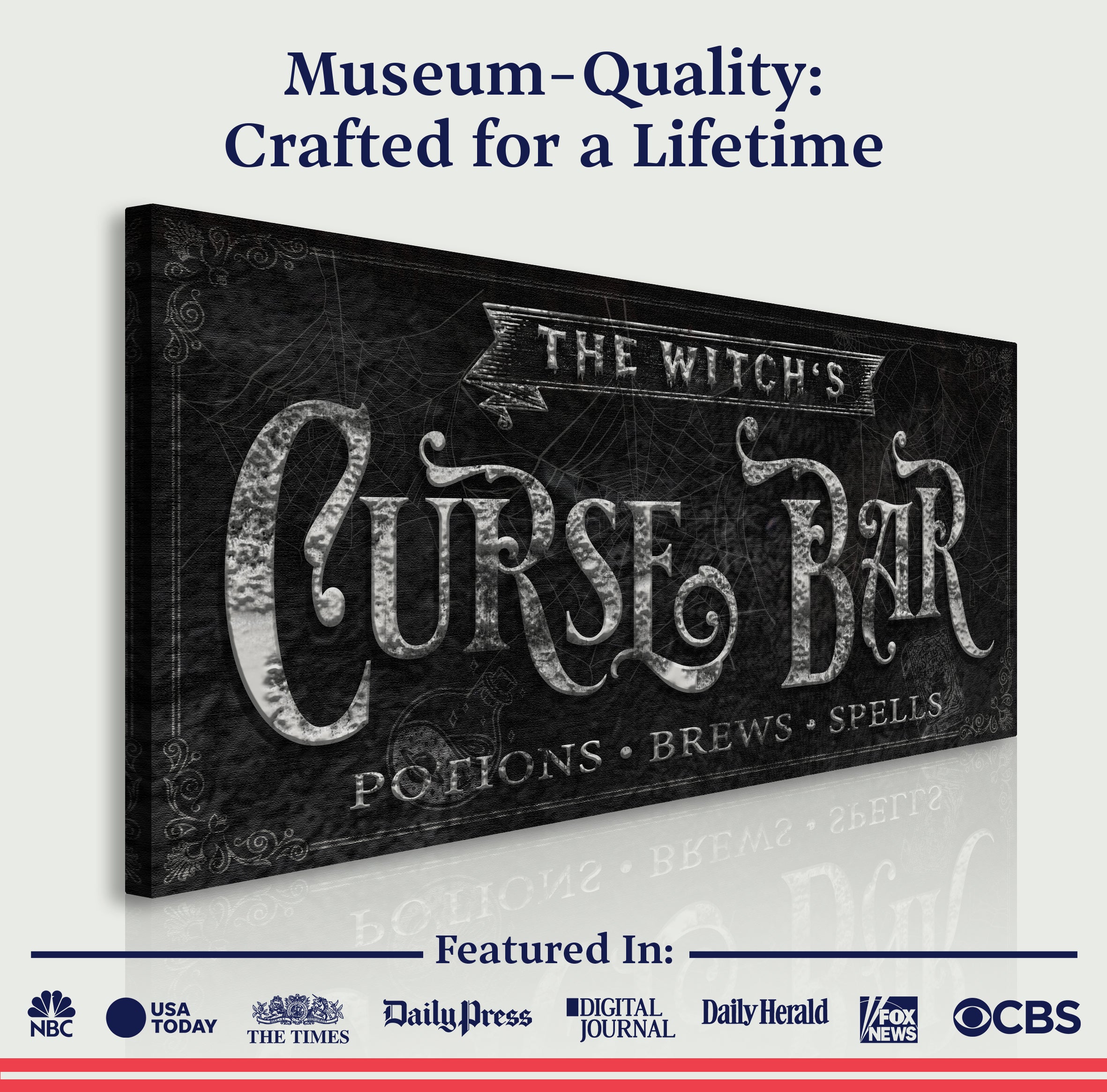 The Witch's Curse Bar Halloween Sign II on sale at MyriadMart