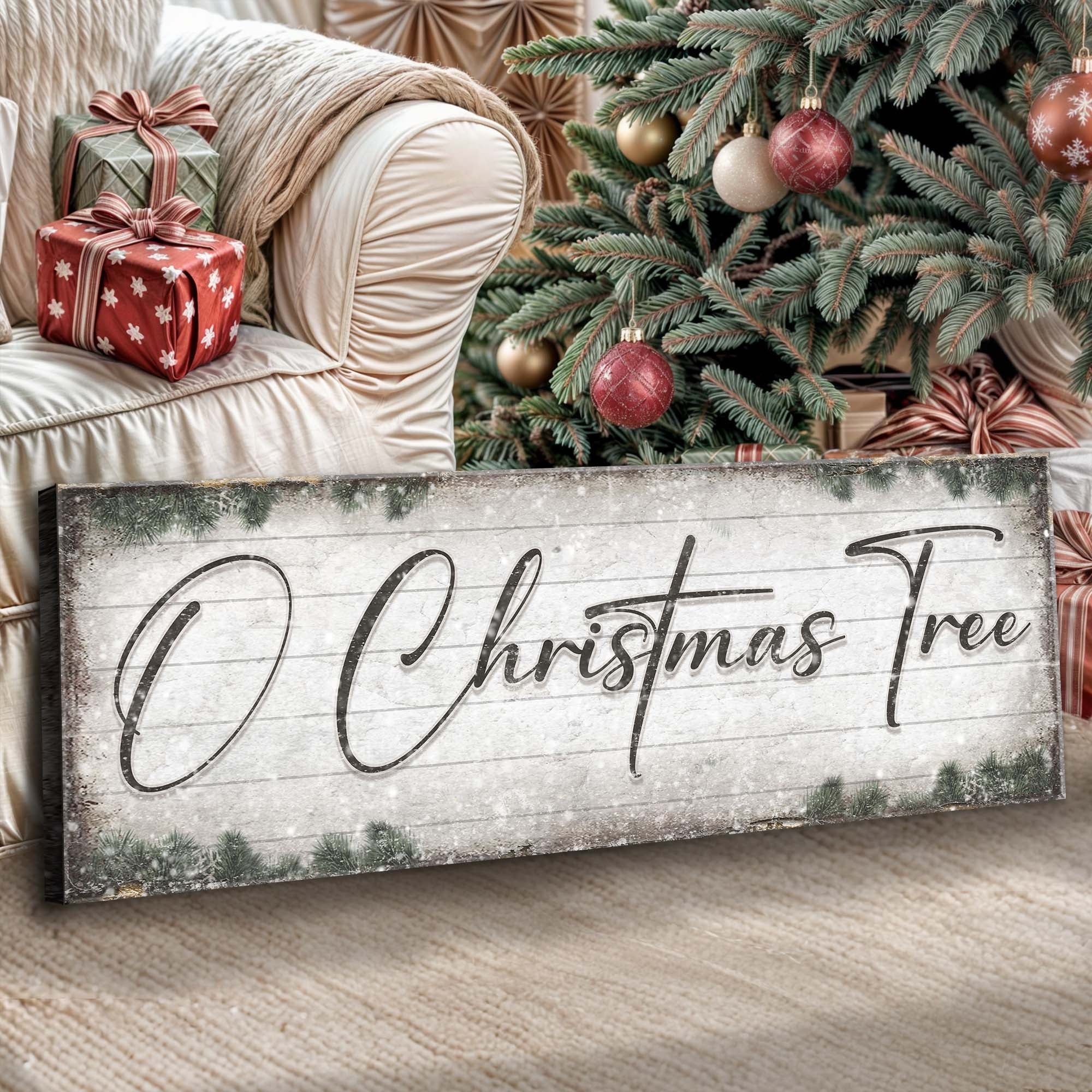 O Christmas Tree, Wood Christmas Sign on sale at MyriadMart