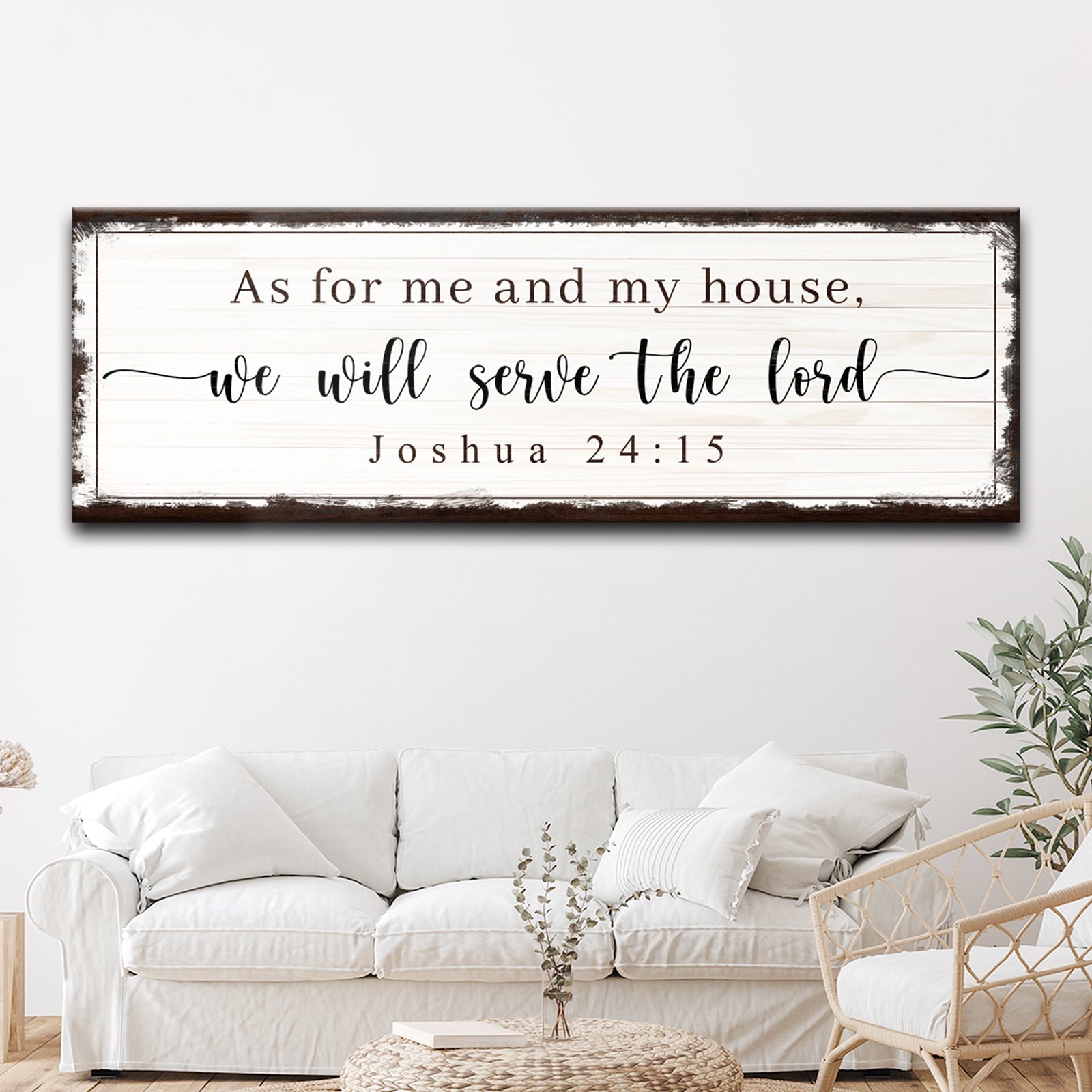 Joshua 24:15 - We Will Serve The Lord Sign on sale at MyriadMart
