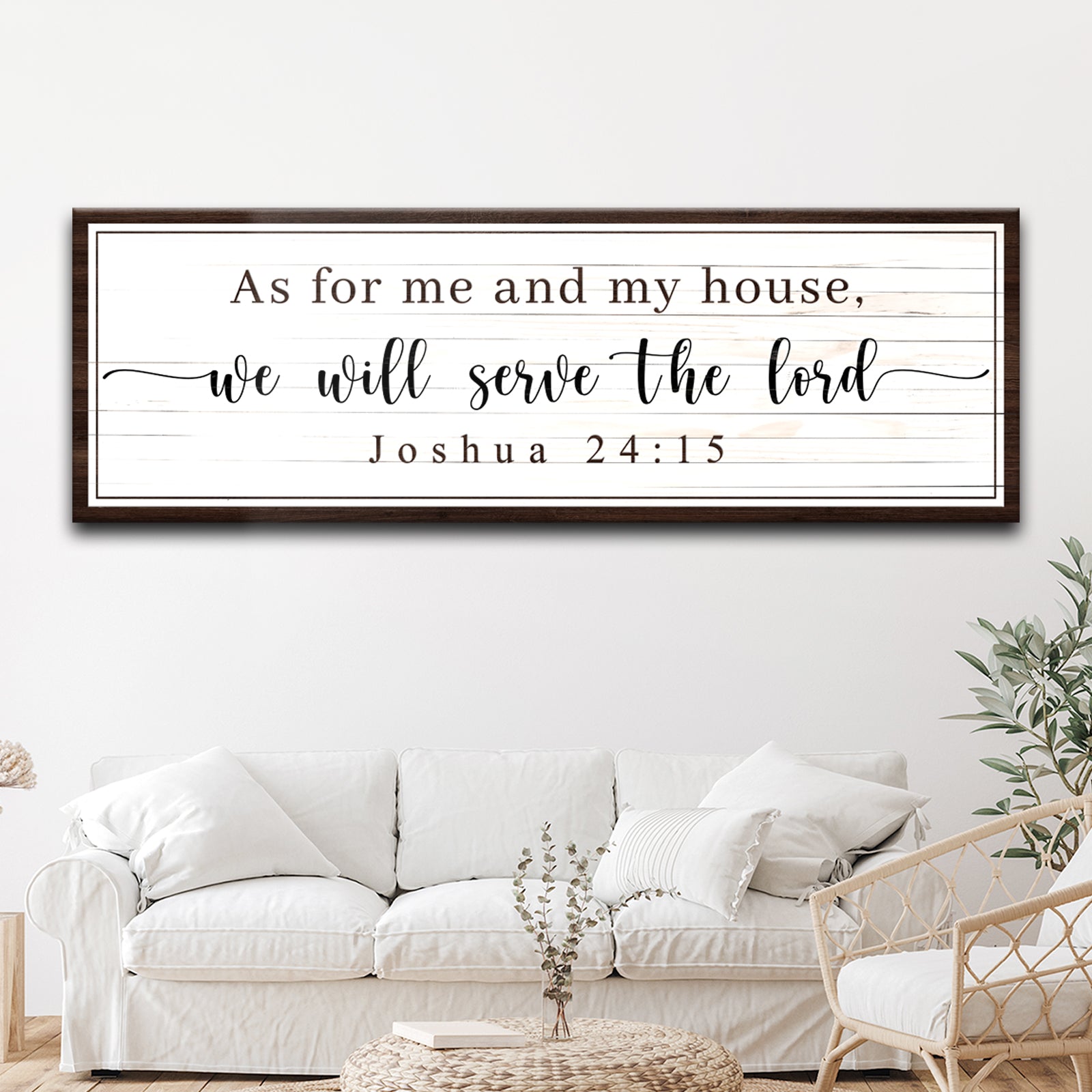 Joshua 24:15 - We Will Serve The Lord Sign on sale at MyriadMart