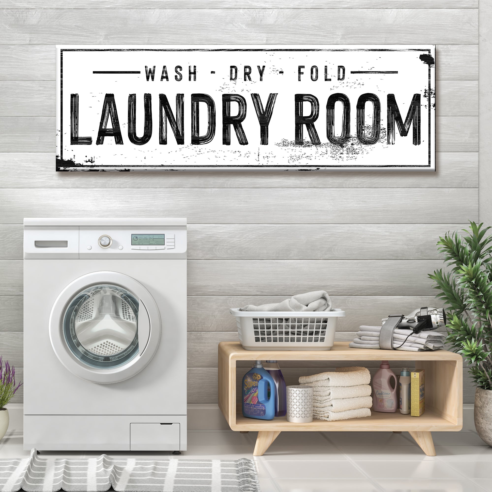 Laundry Room Wash Dry Fold Sign on sale at MyriadMart
