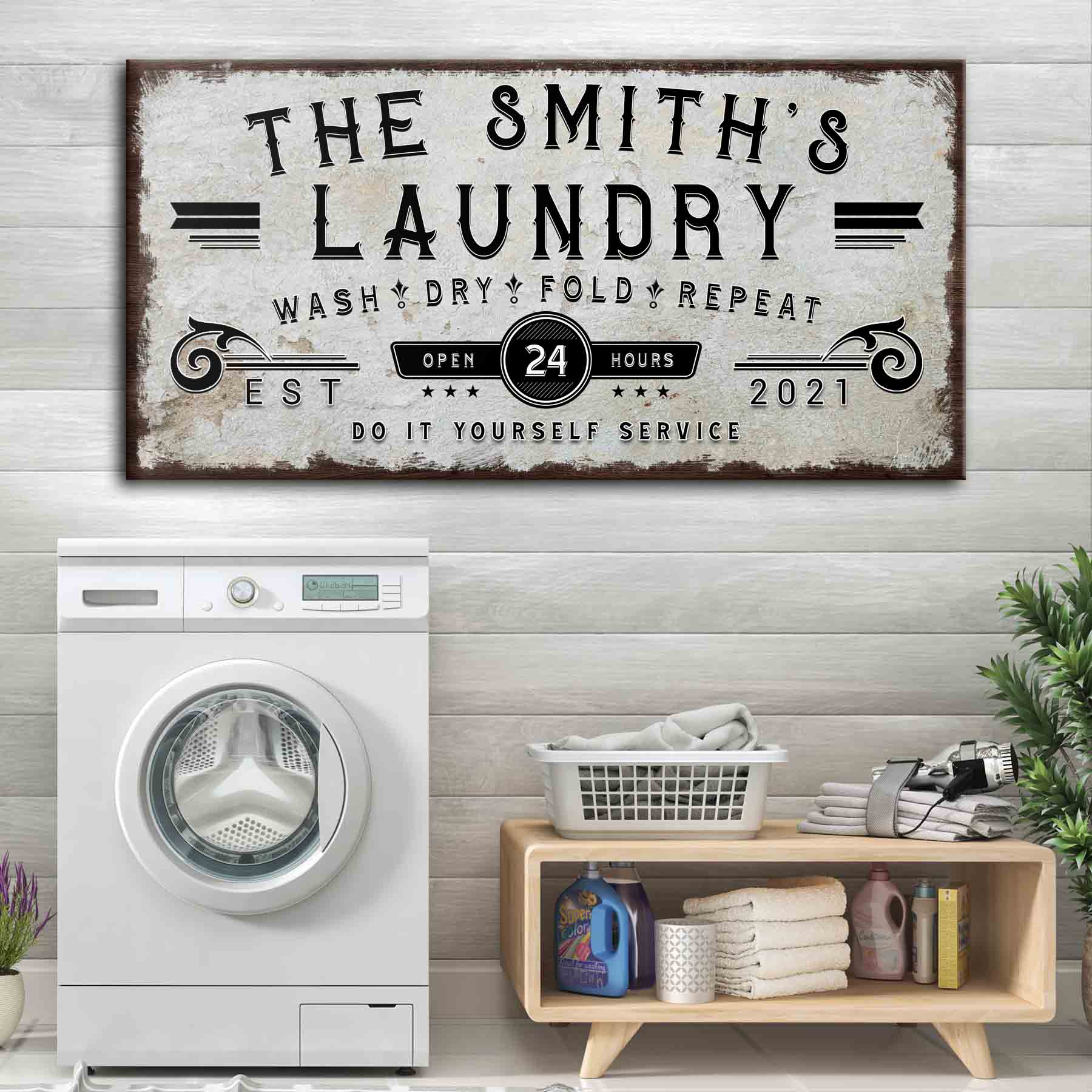 Personalized Laundry Room Sign on sale at MyriadMart