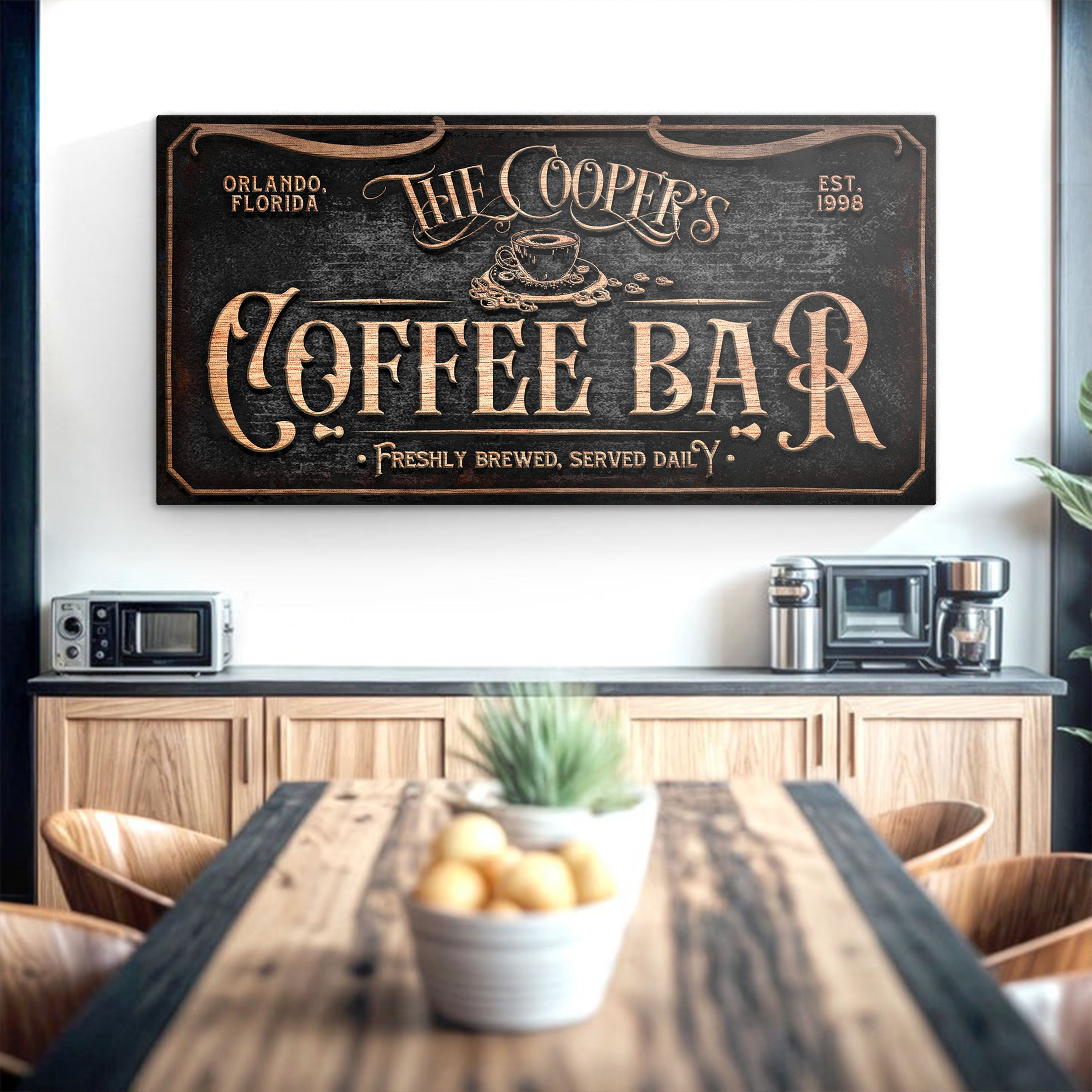 Personalized Coffee Bar Sign V on sale at MyriadMart