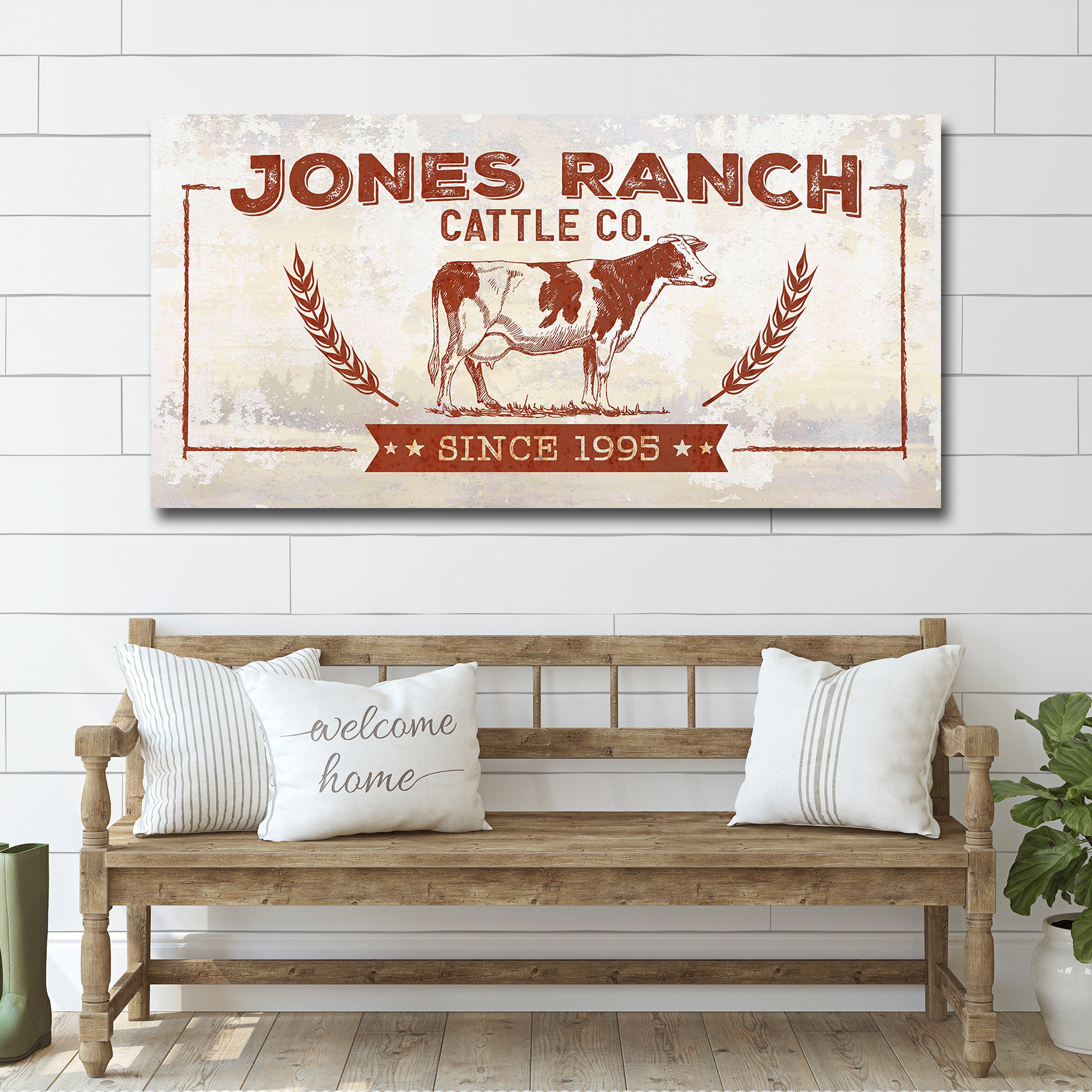 Ranch Cattle Co Rustic Sign on sale at MyriadMart