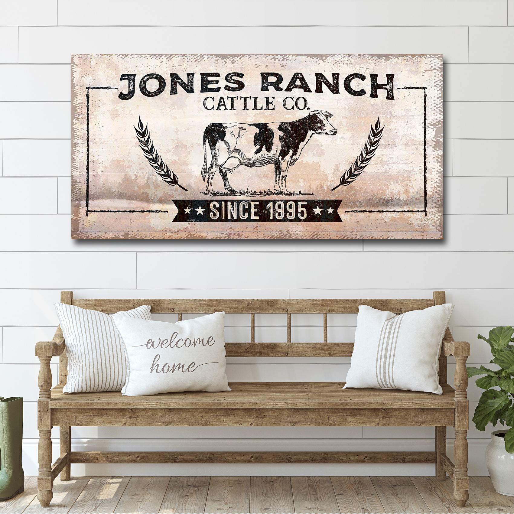 Ranch Cattle Co Rustic Sign on sale at MyriadMart
