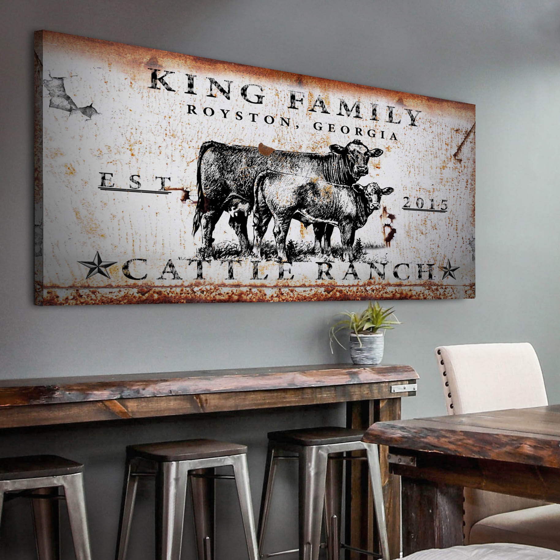 Cattle Ranch Sign II on sale at MyriadMart