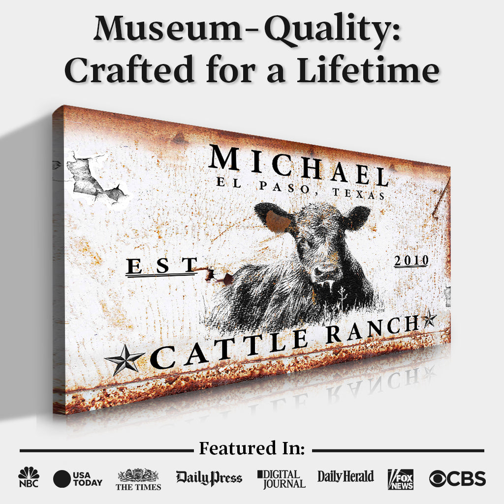 Cattle Ranch Sign on sale at MyriadMart
