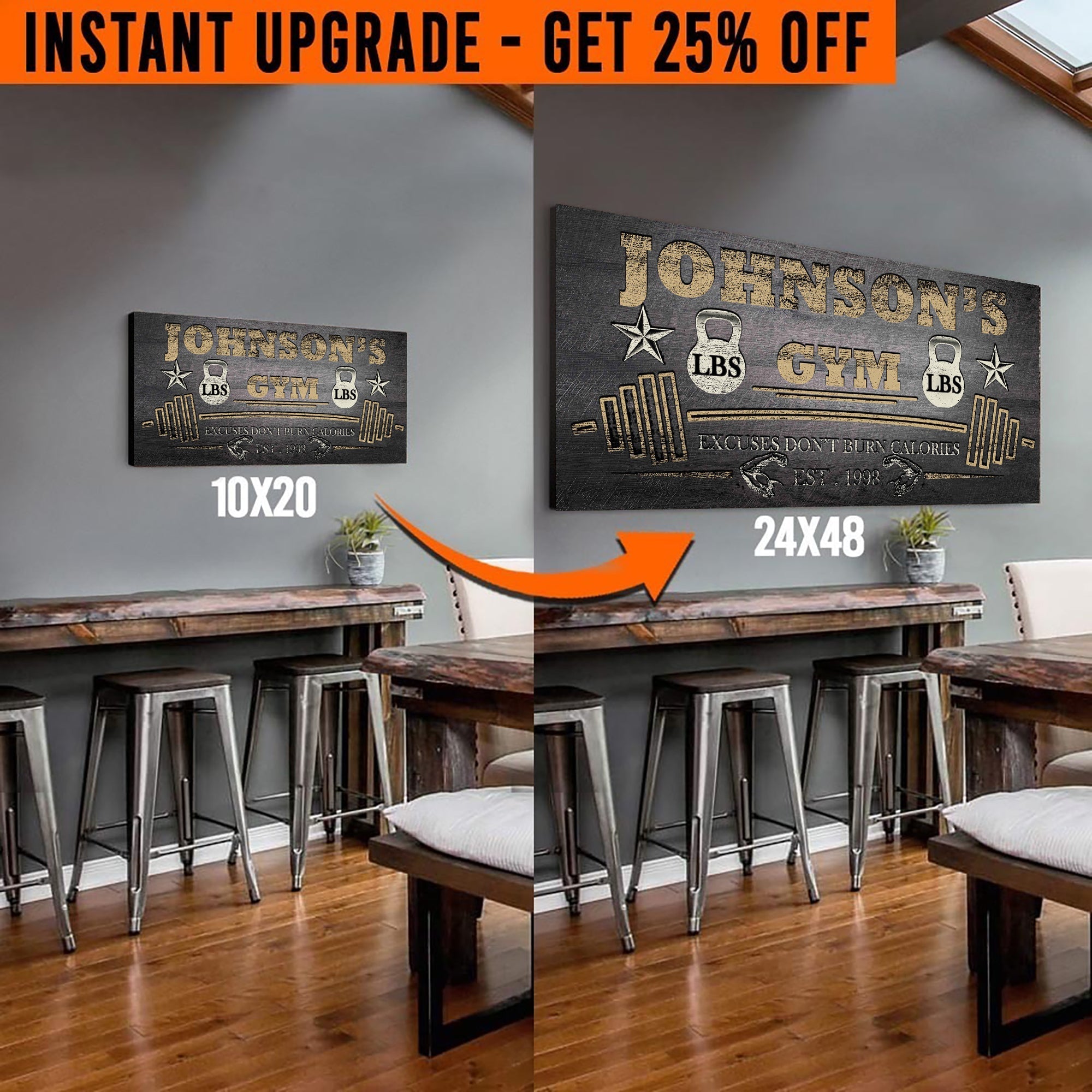 Upgrade Your 'Gym' Style 2 Canvas To 24x48 Inches on sale at MyriadMart