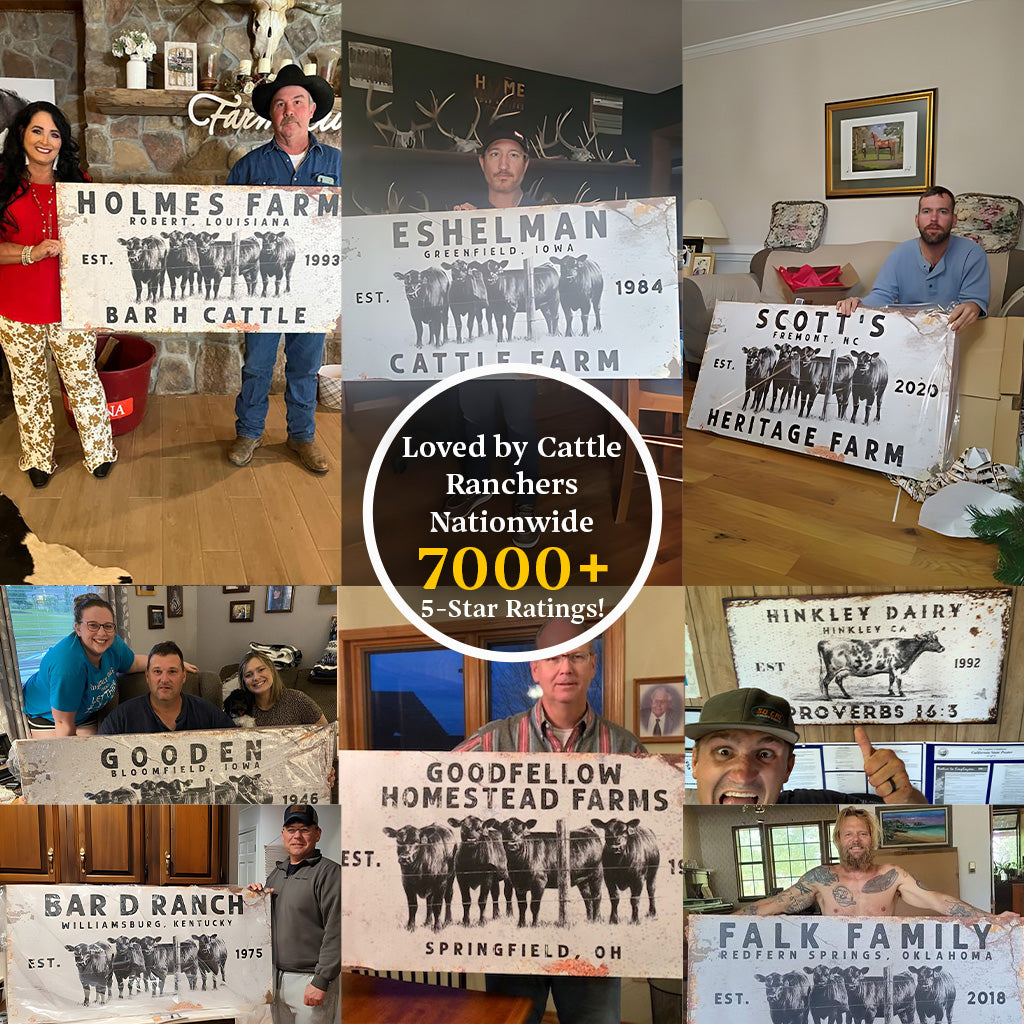 Cattle Ranch Rustic Sign on sale at MyriadMart