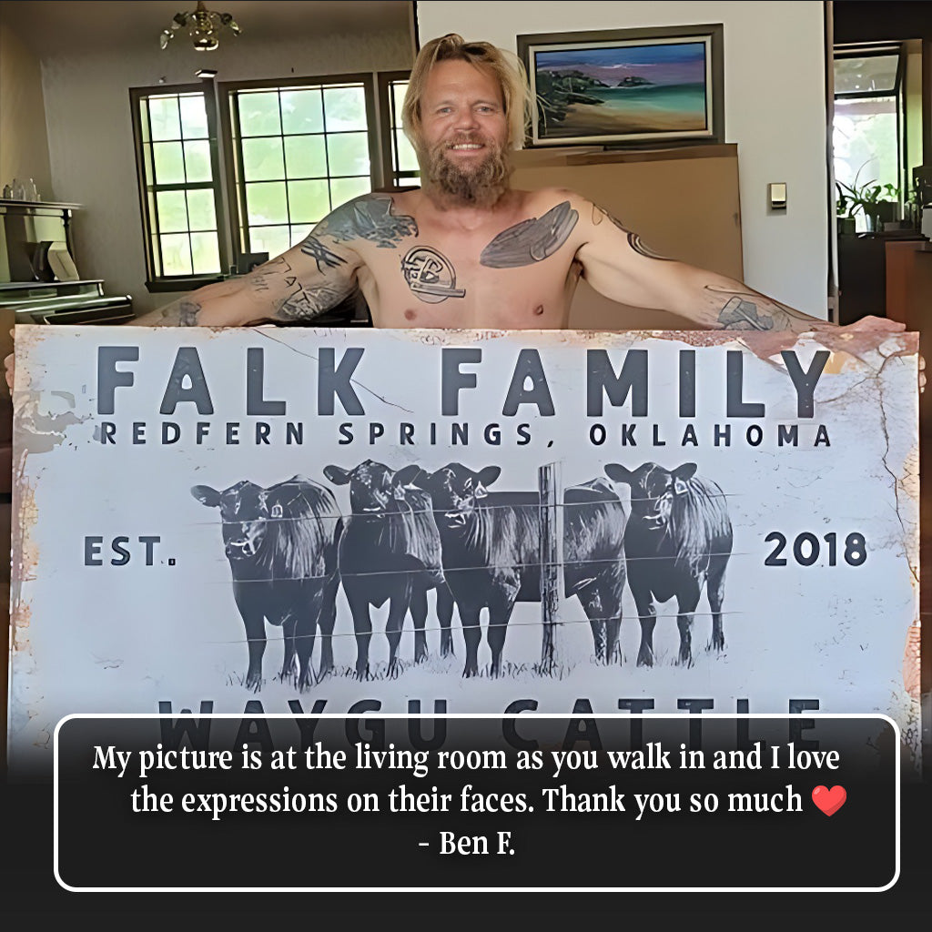 Cattle Ranch Rustic Sign on sale at MyriadMart