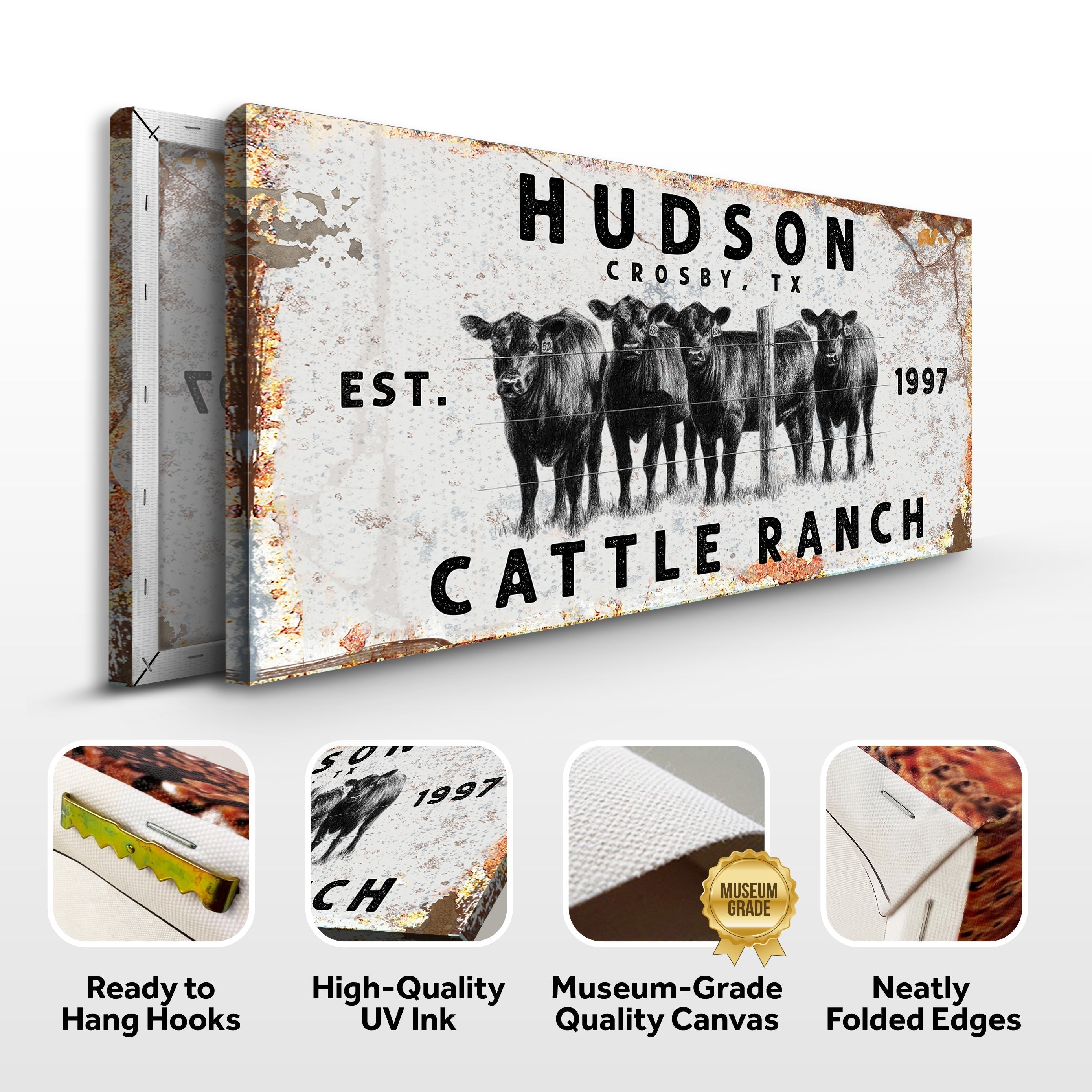Cattle Ranch Rustic Sign on sale at MyriadMart