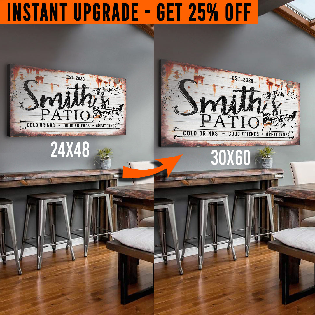 Upgrade Your 48x24 Inches 'Family Patio' Style 2 Canvas To 60x30 Inches on sale at MyriadMart