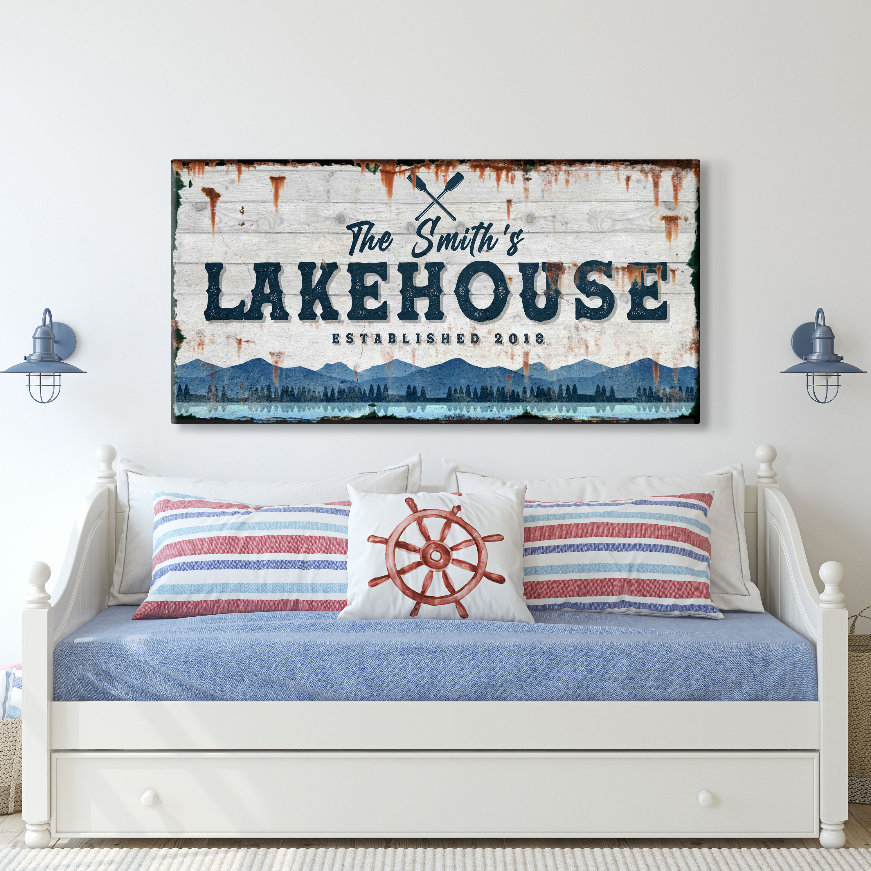 Family Lake House Vintage Sign on sale at MyriadMart