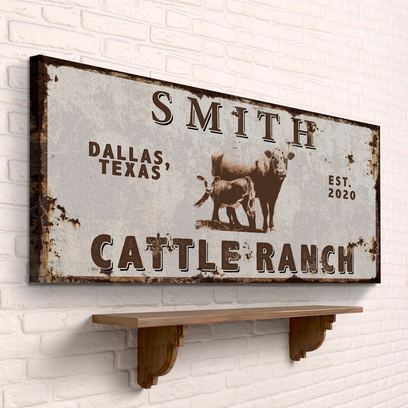 Angus Cattle Ranch Sign on sale at MyriadMart