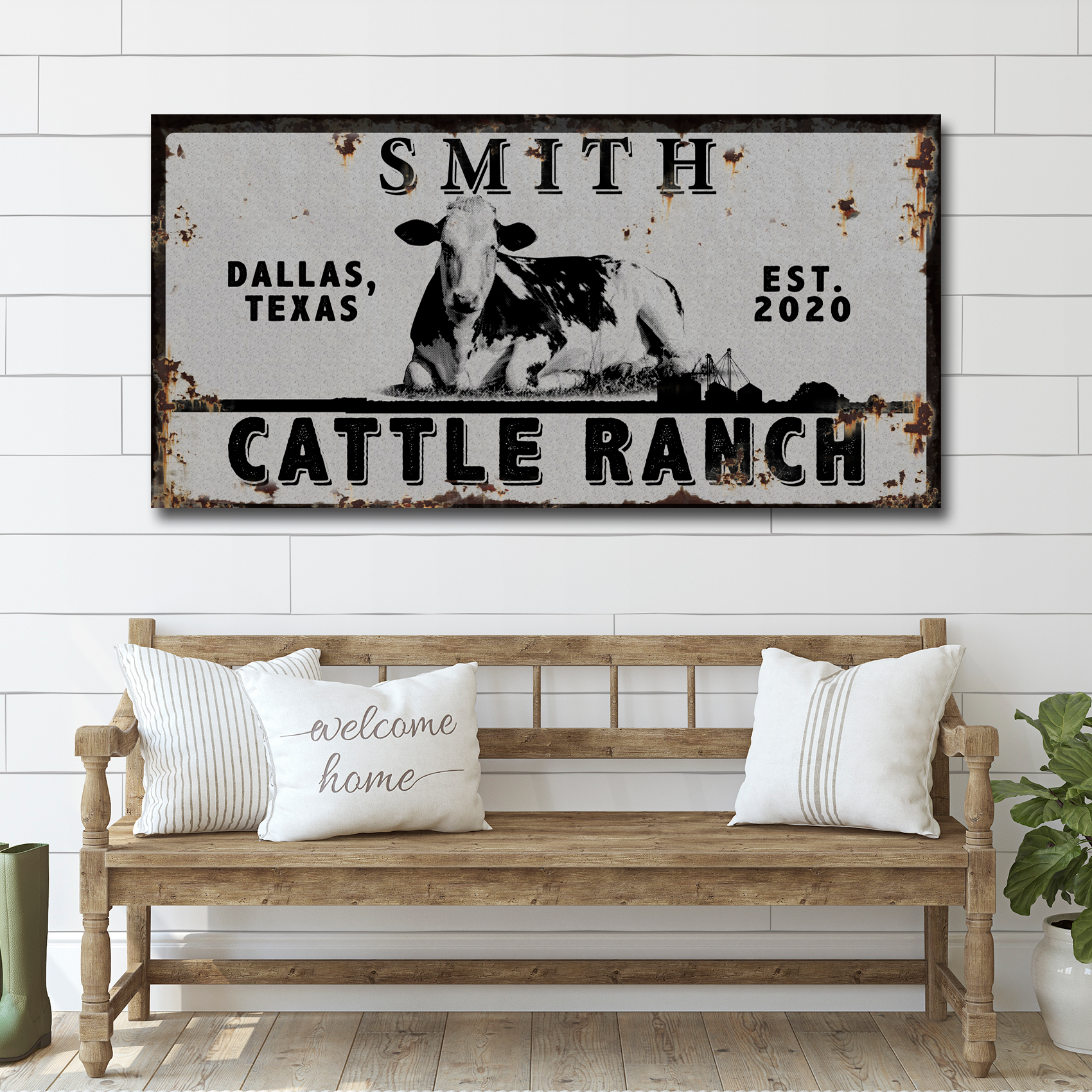 Angus Cattle Ranch Sign on sale at MyriadMart