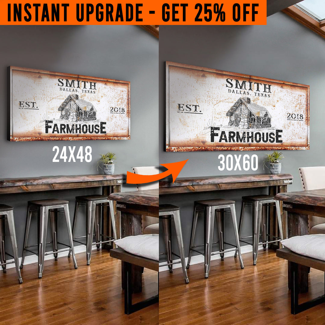 Upgrade Your 48x24 Inches 'Farmhouse' Style 3 Canvas To 60x30 Inches on sale at MyriadMart