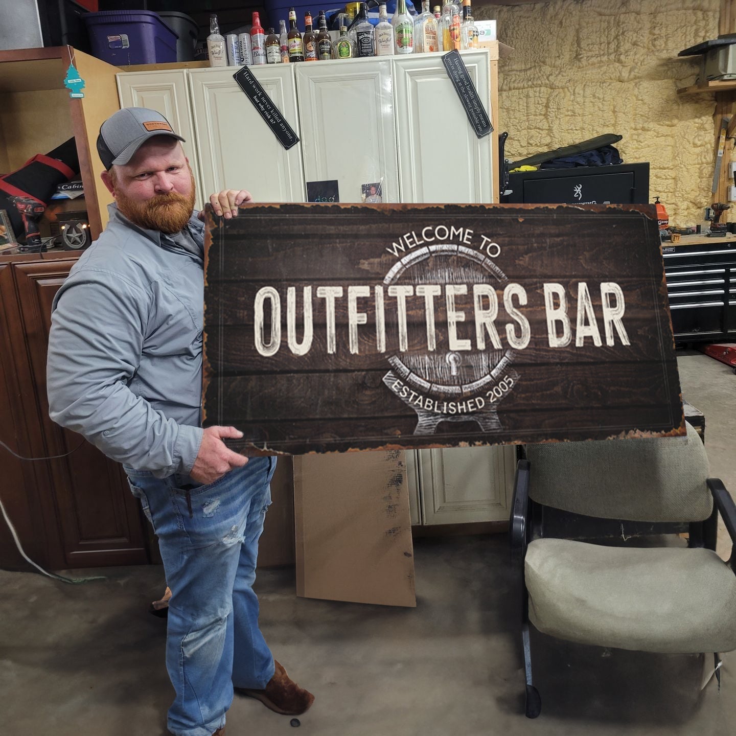 Beer Barrel Bar Sign on sale at MyriadMart
