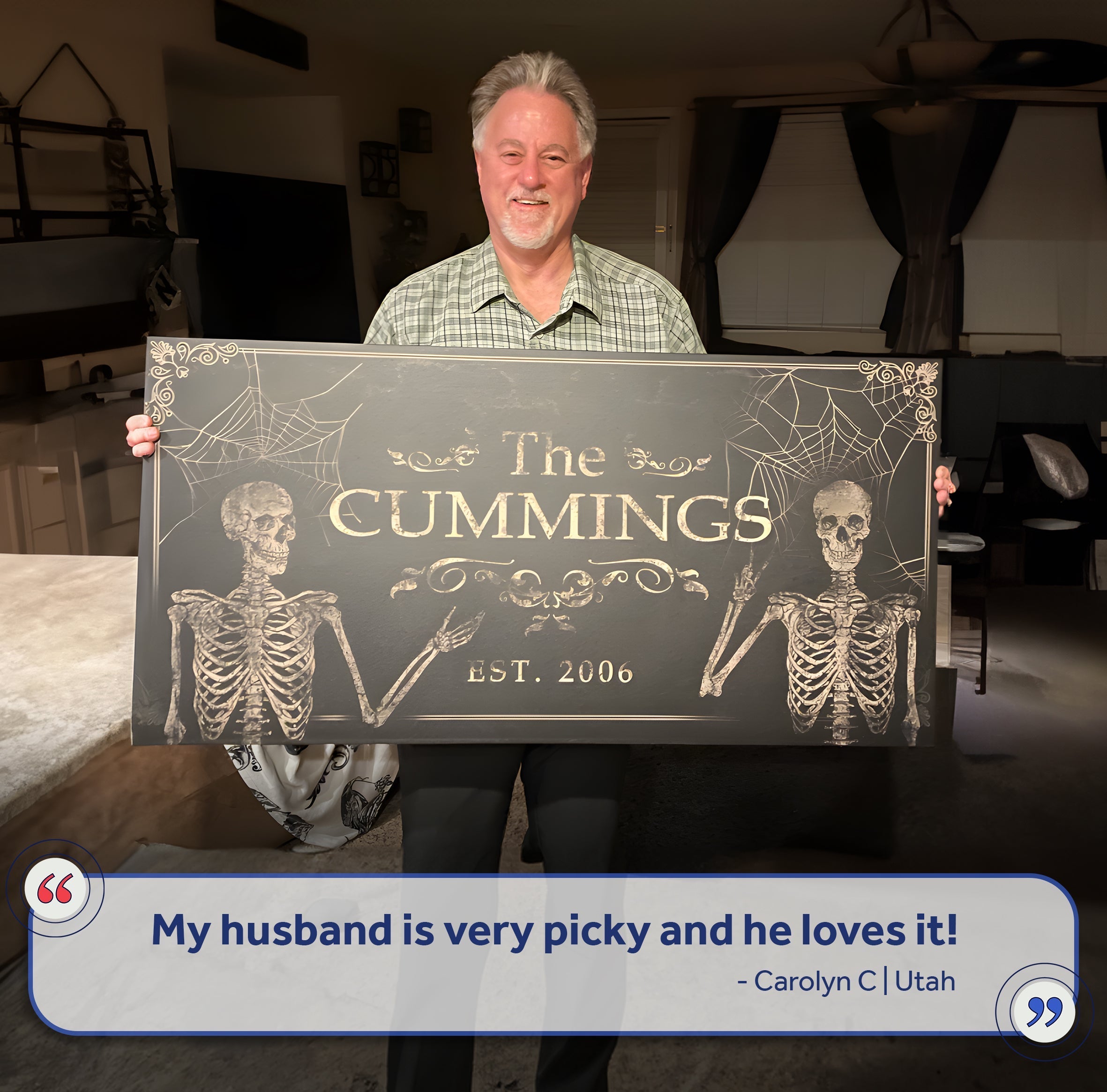 Gothic Family Sign - Personalized Gothic Decor - The Perfect Gothic Interior Design Gift on sale at MyriadMart