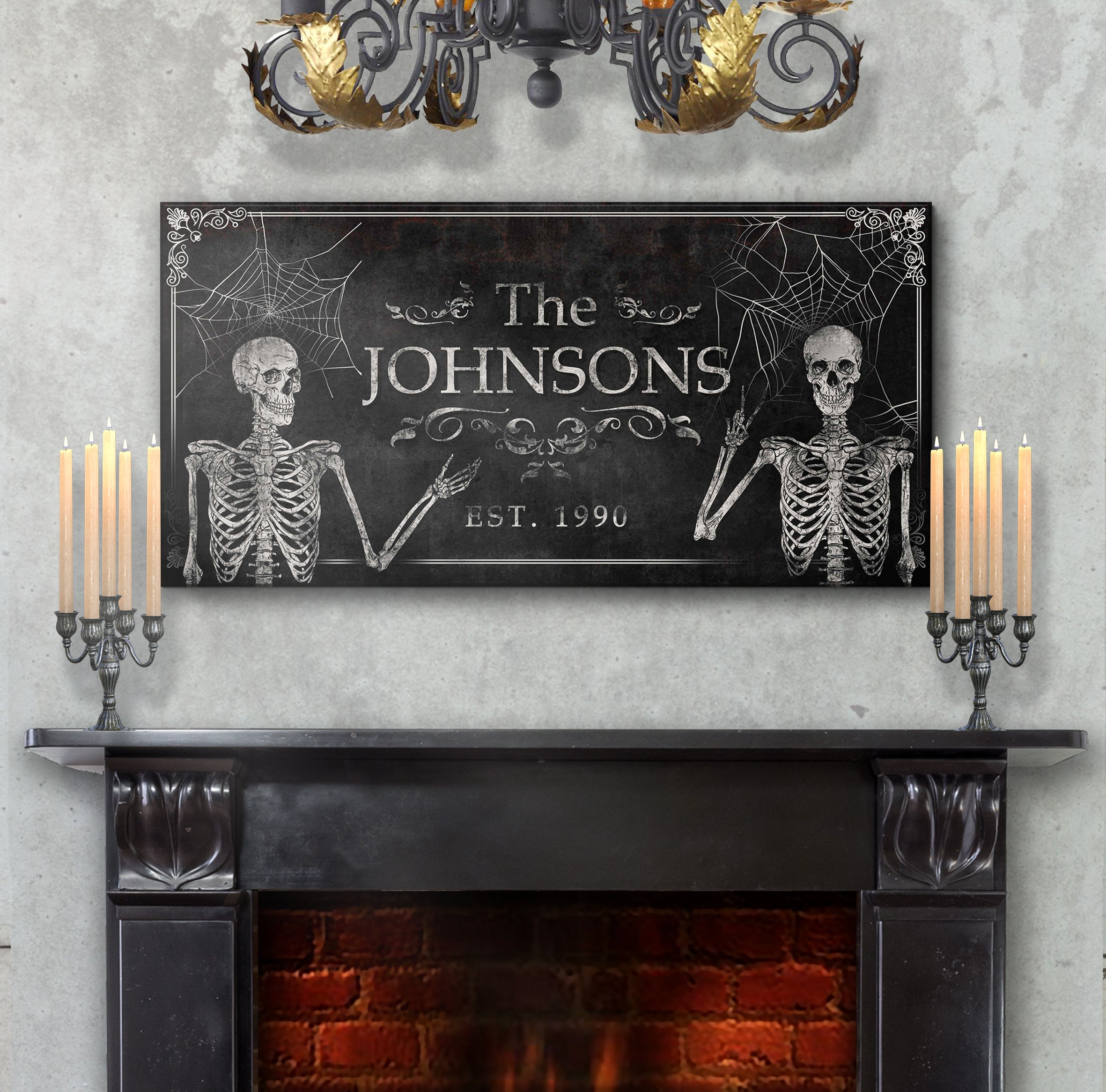 Gothic Family Sign on sale at MyriadMart