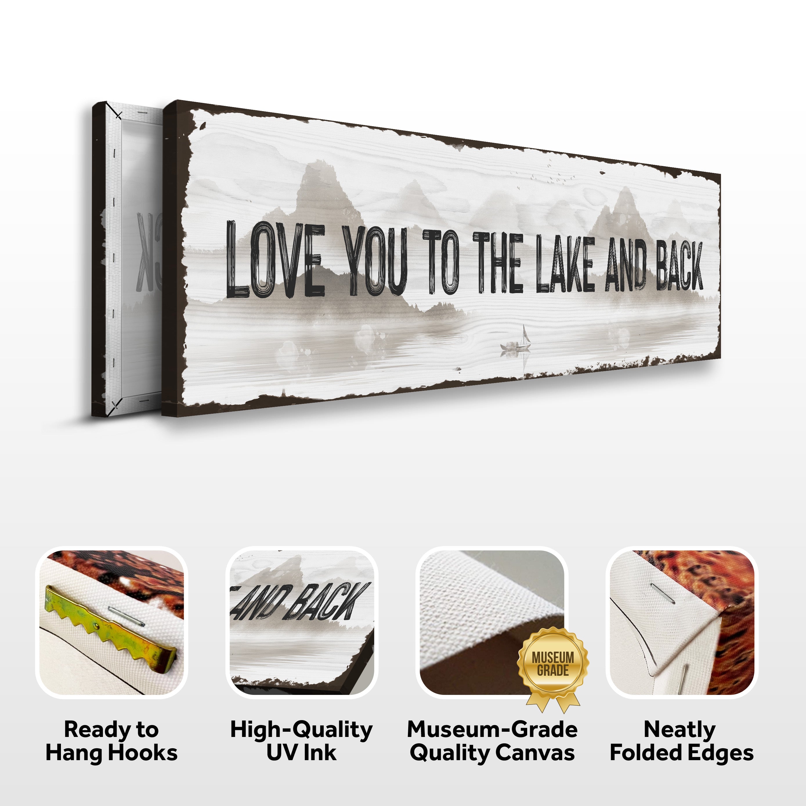 Love You To The Lake And Back Sign on sale at MyriadMart
