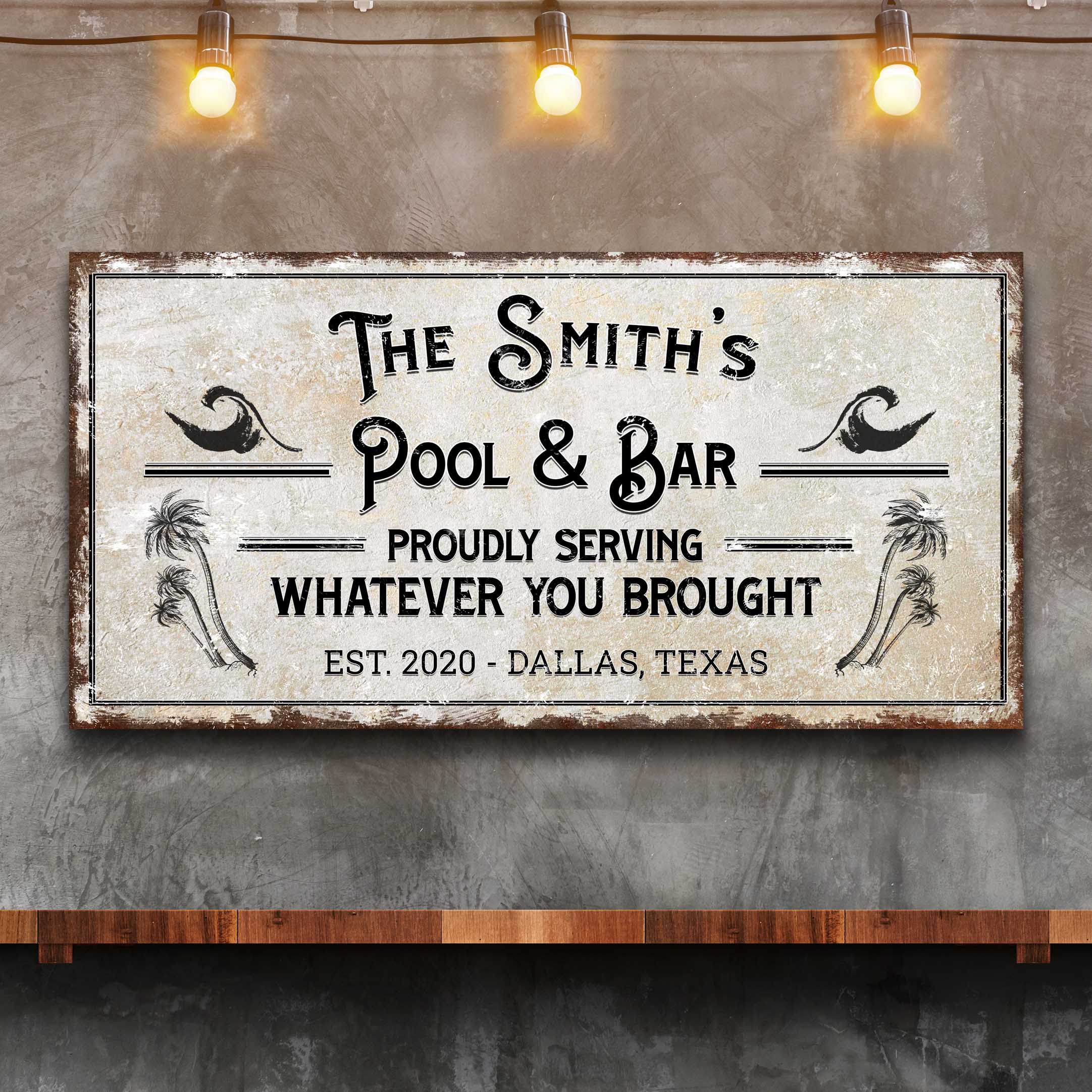 Personalized Rustic Pool Sign on sale at MyriadMart