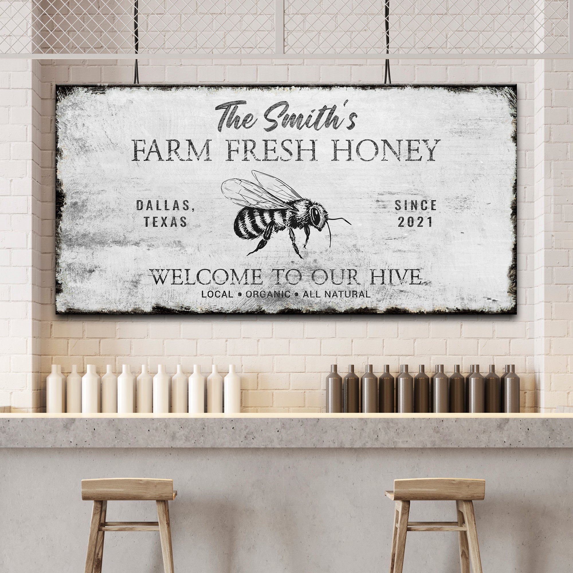 Family Farm Fresh Honey Sign on sale at MyriadMart