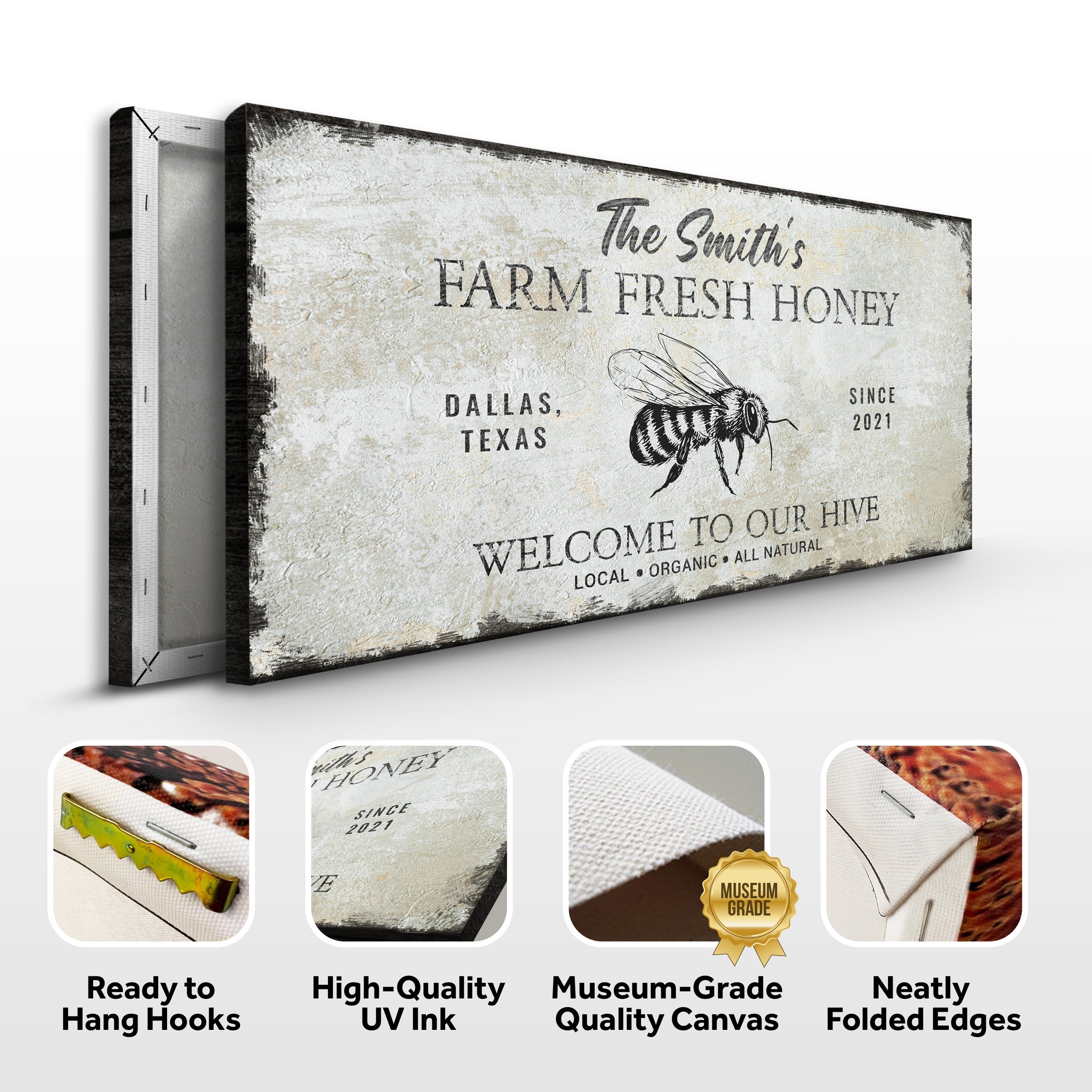 Family Farm Fresh Honey Sign on sale at MyriadMart