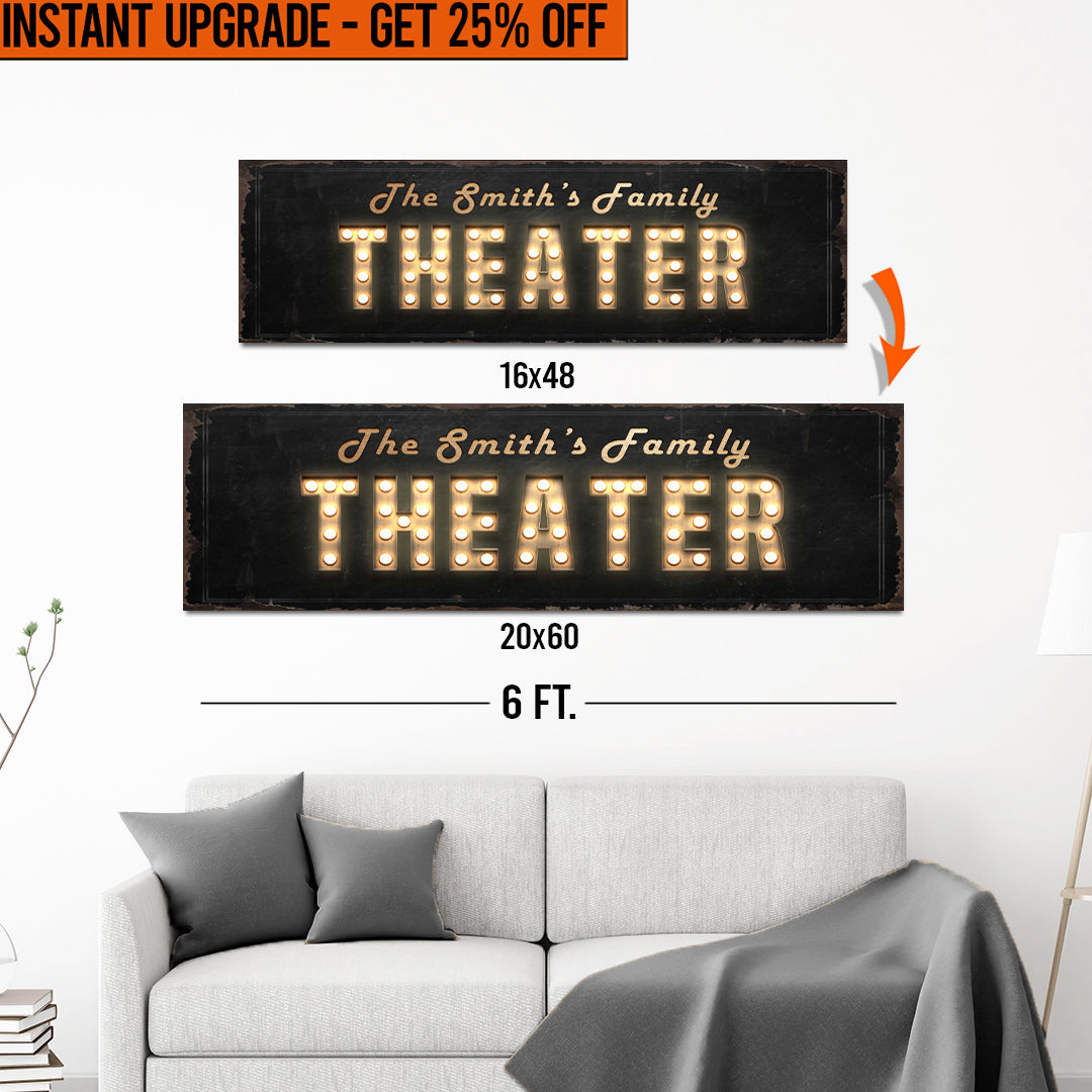 Upgrade Your 16x48 Inches 'Theater' Style 1 Canvas To 20x60 Inches on sale at MyriadMart