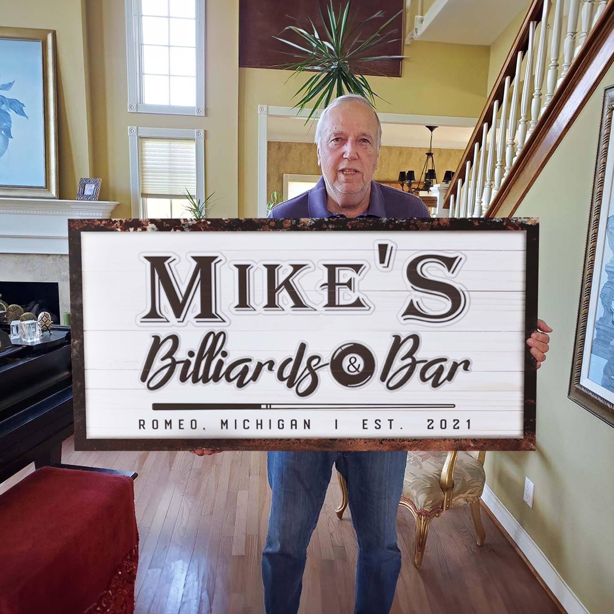Billiards And Bar Sign on sale at MyriadMart
