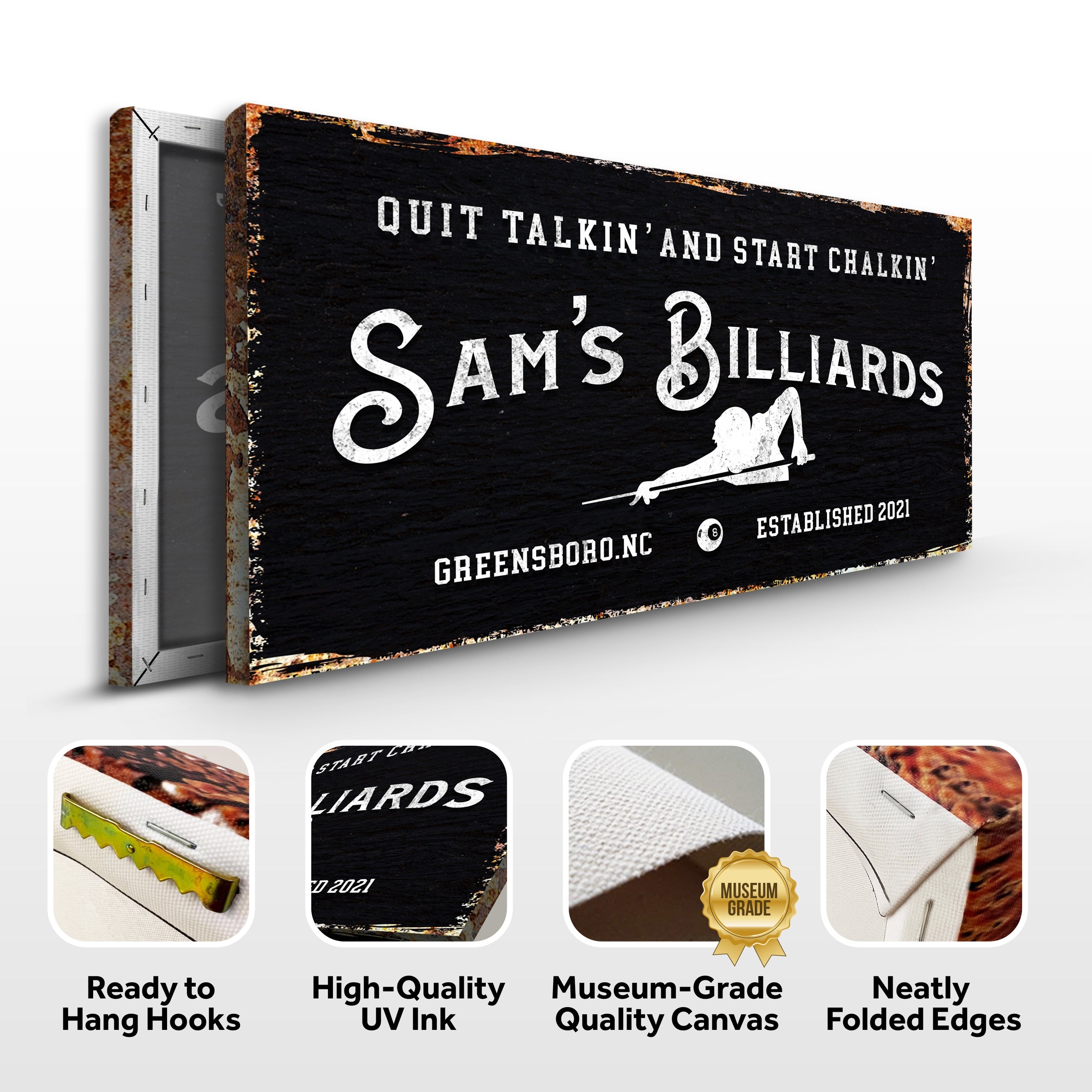 Billiards Room Sign on sale at MyriadMart