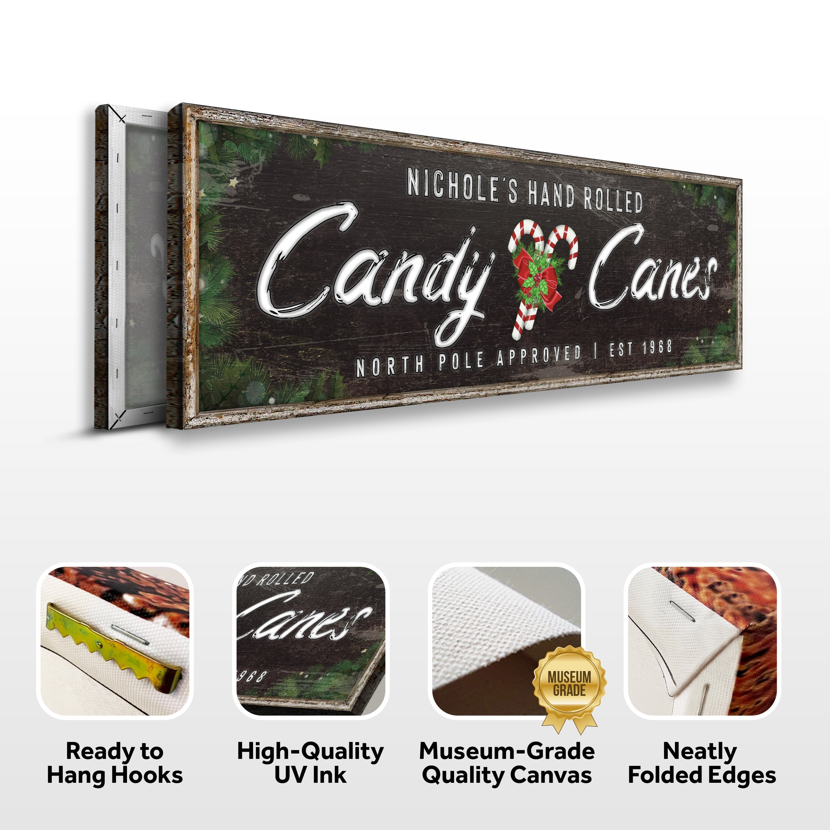 North Pole Candy Canes Sign on sale at MyriadMart