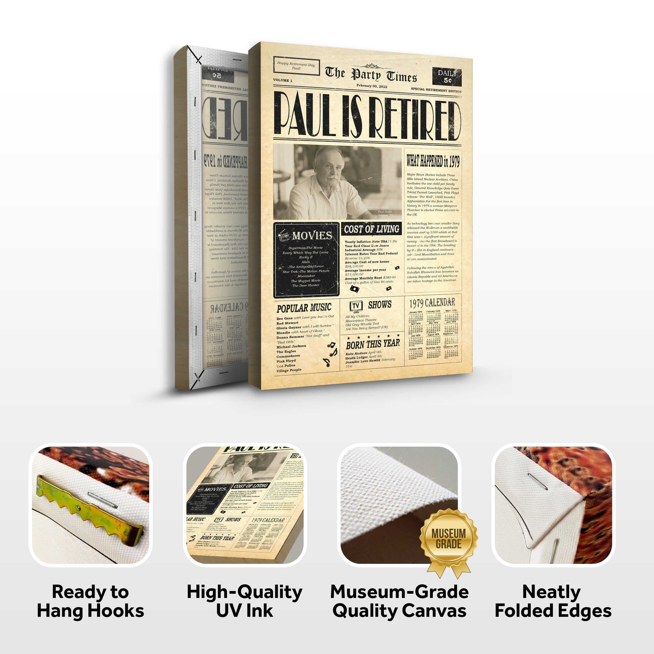 Newspaper Retirement Gift Sign on sale at MyriadMart
