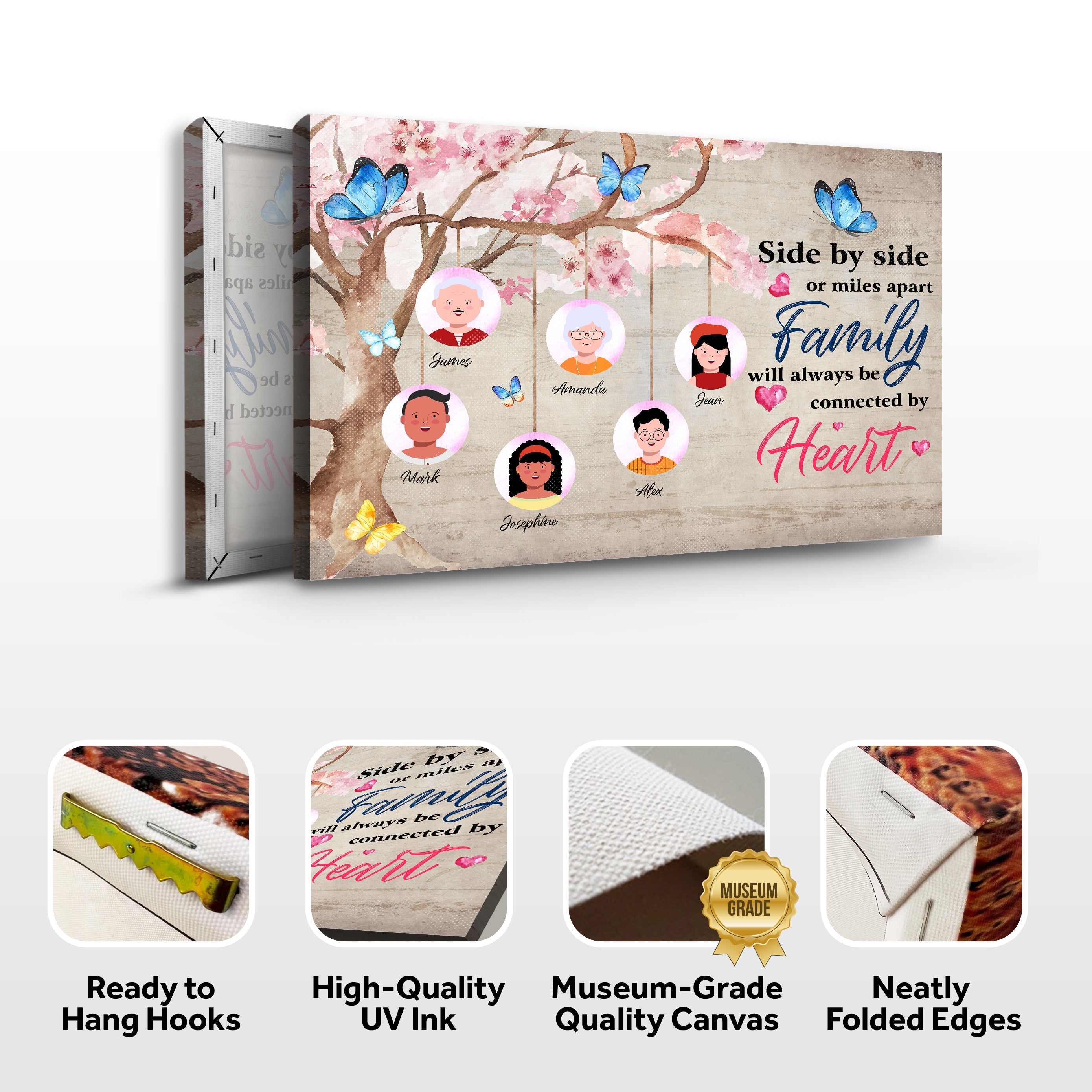 Family Will Always Be Connected By Heart Sign II on sale at MyriadMart