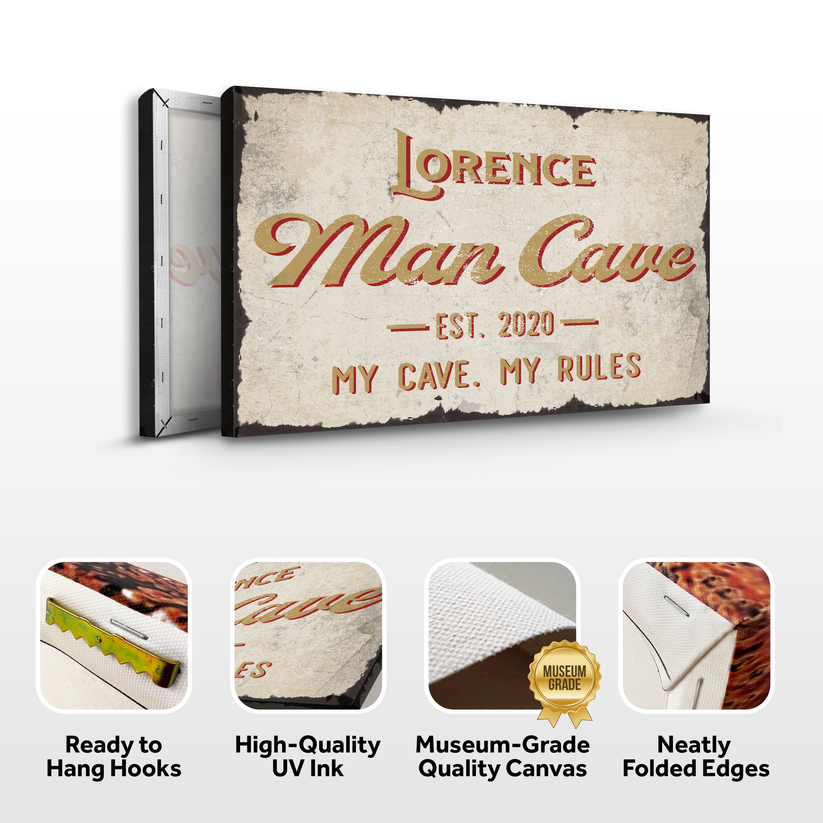 My Cave My Rules Man Cave Sign on sale at MyriadMart