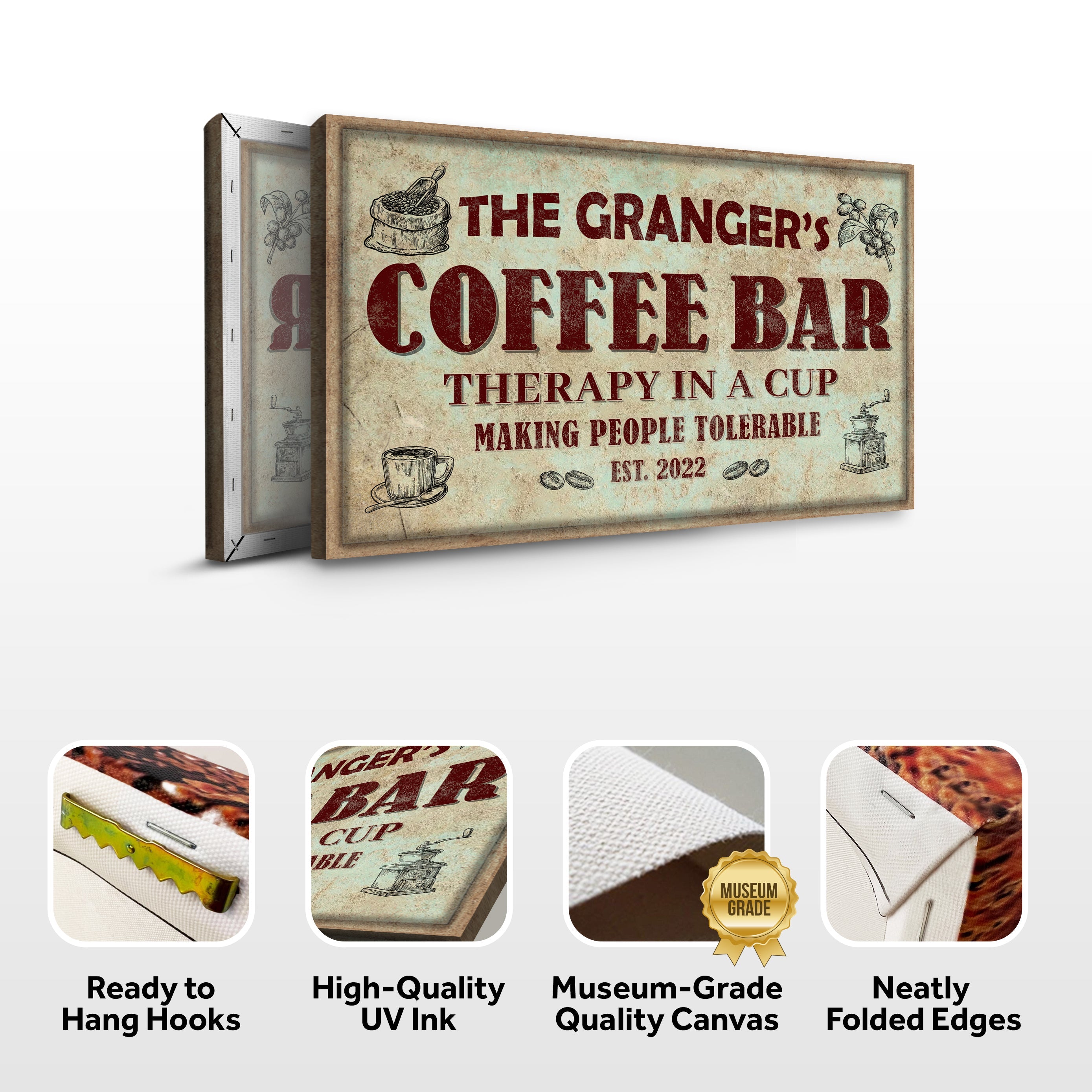 Coffee Bar Therapy In A Cup Sign on sale at MyriadMart