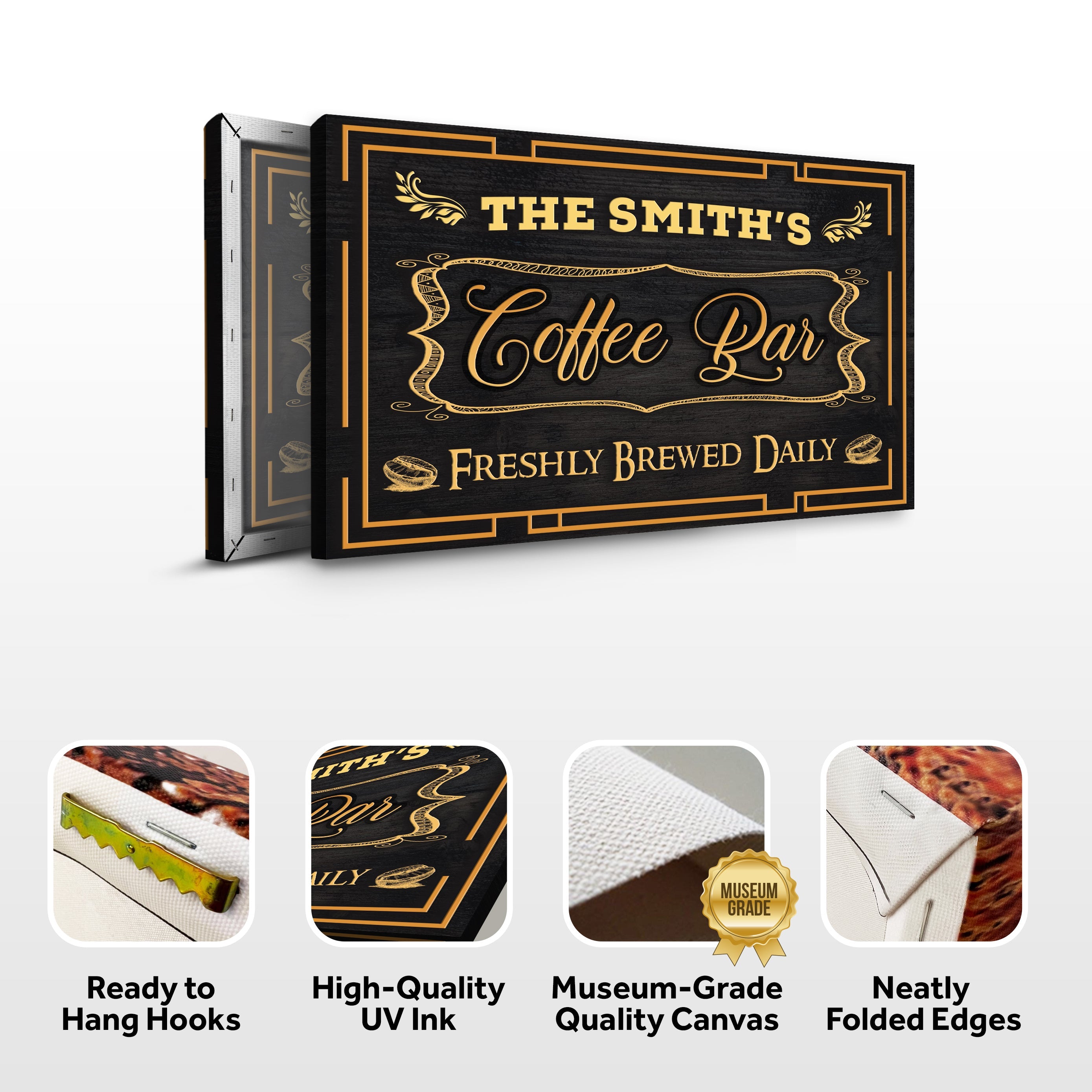 Coffee Bar Freshly Brewed Daily Sign on sale at MyriadMart