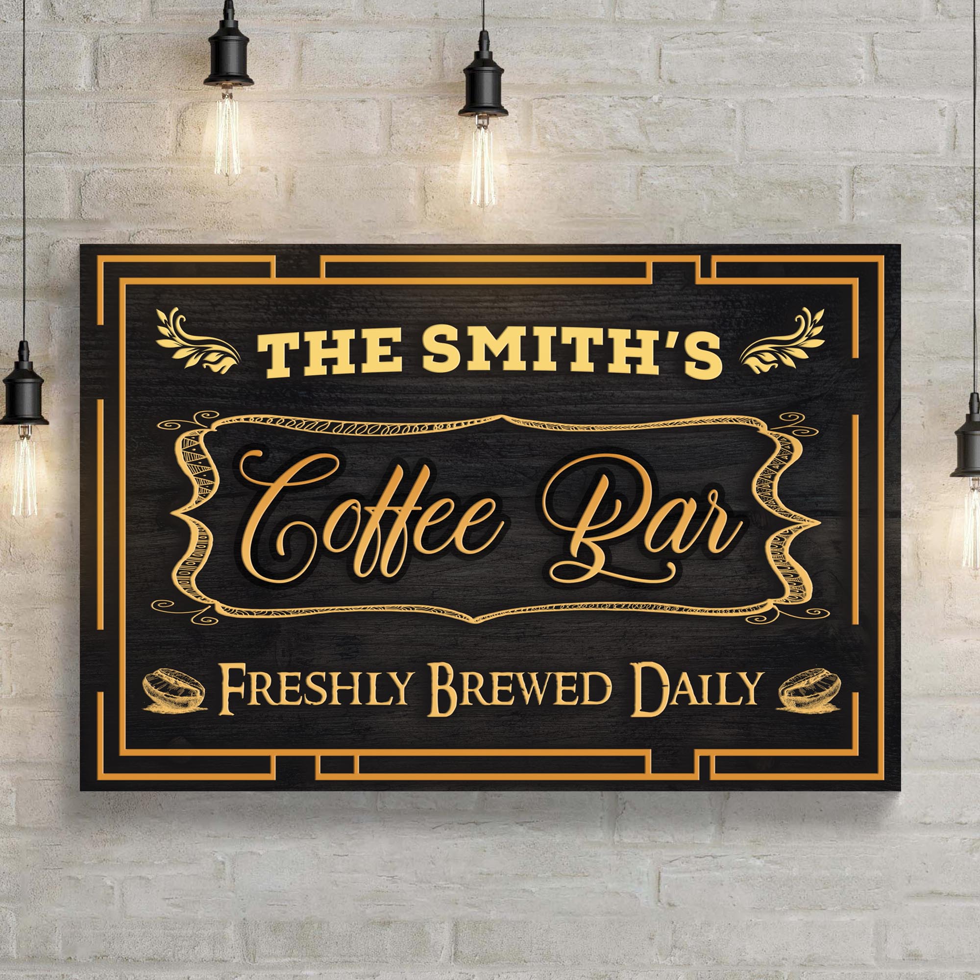 Coffee Bar Freshly Brewed Daily Sign on sale at MyriadMart