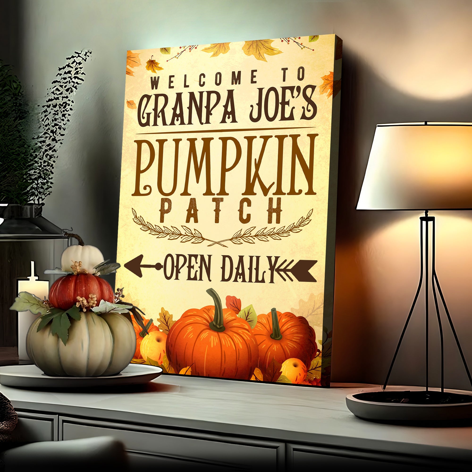 Pumpkin Patch Open Daily Sign on sale at MyriadMart