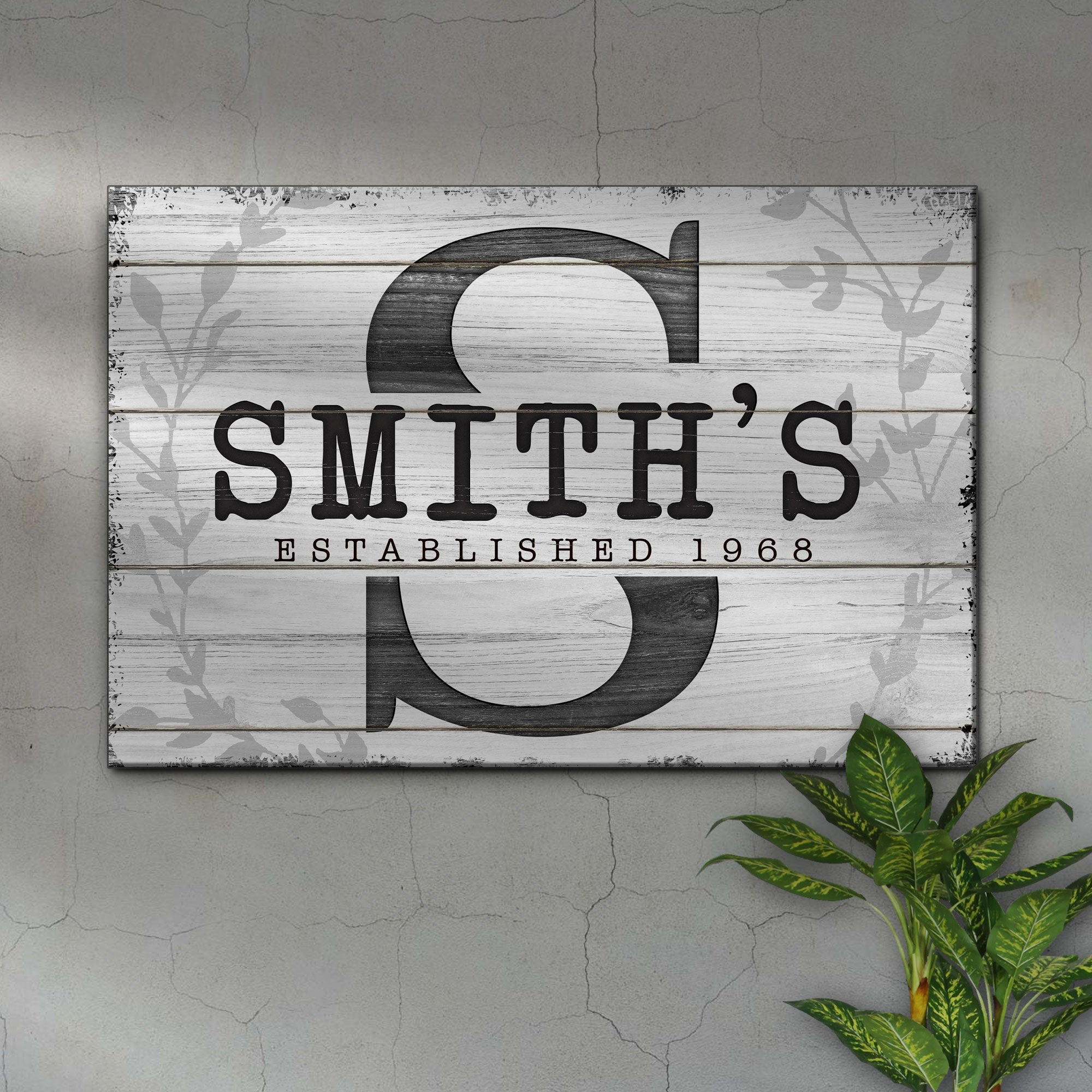 Established Last Name Sign VI on sale at MyriadMart