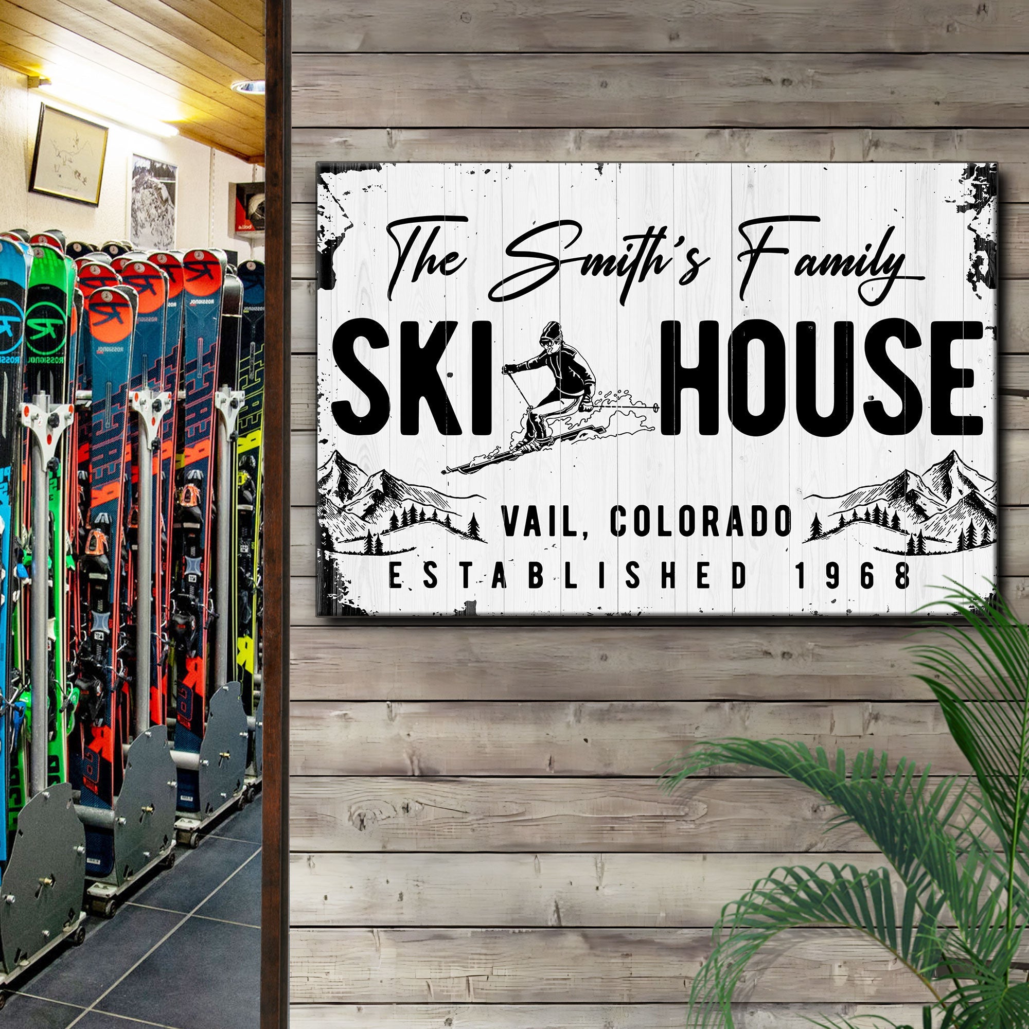 Ski House Sign on sale at MyriadMart