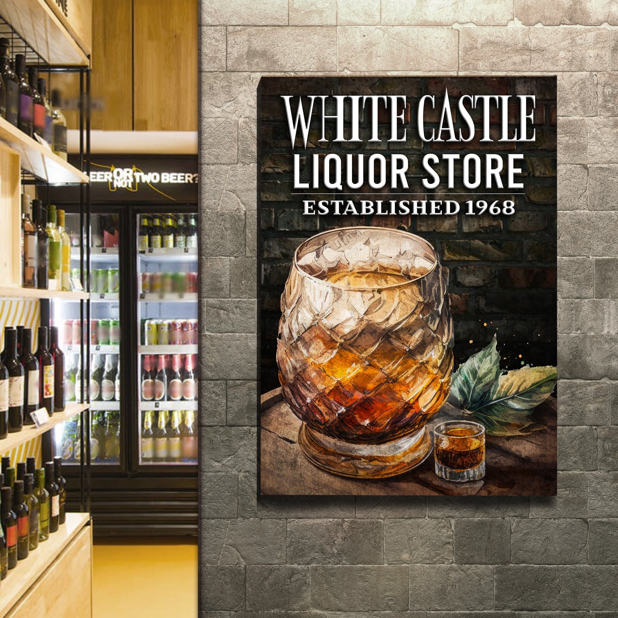 Liquor Store Sign III | Customizable Canvas on sale at MyriadMart