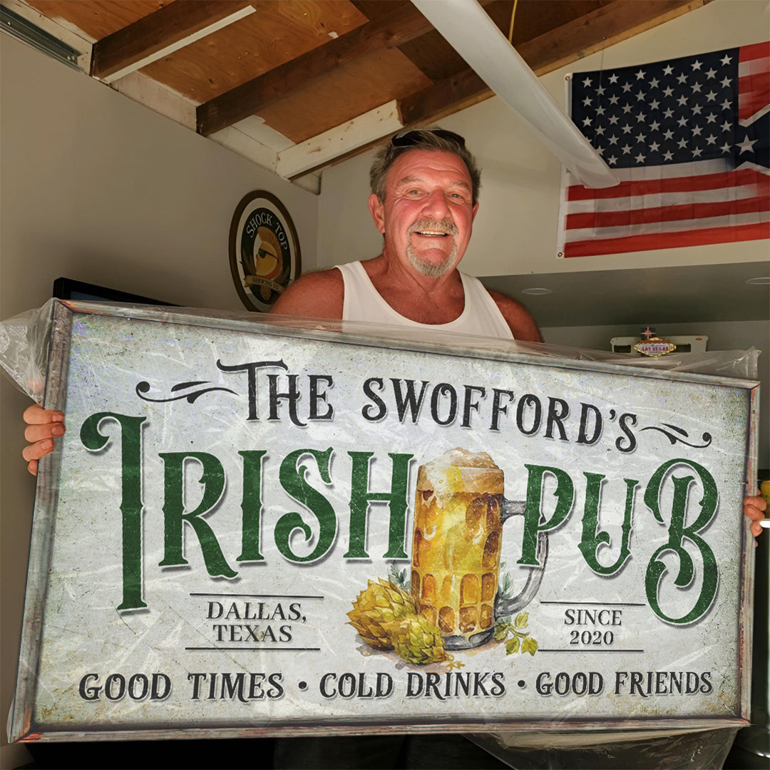 Custom Irish Pub Bar Sign II on sale at MyriadMart