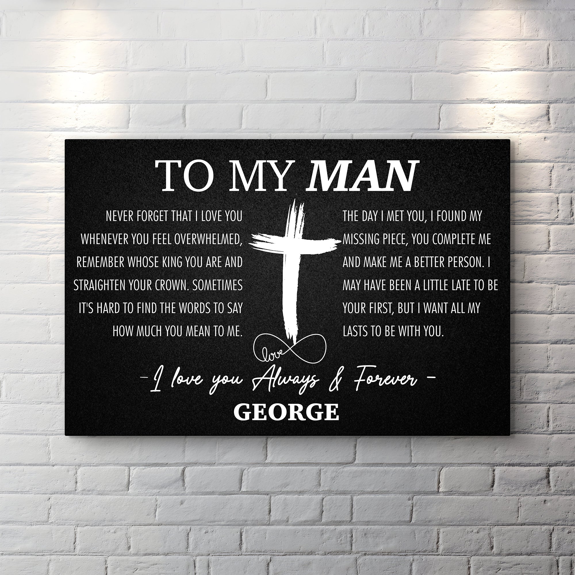 To My Man Father's Day Gift Sign on sale at MyriadMart