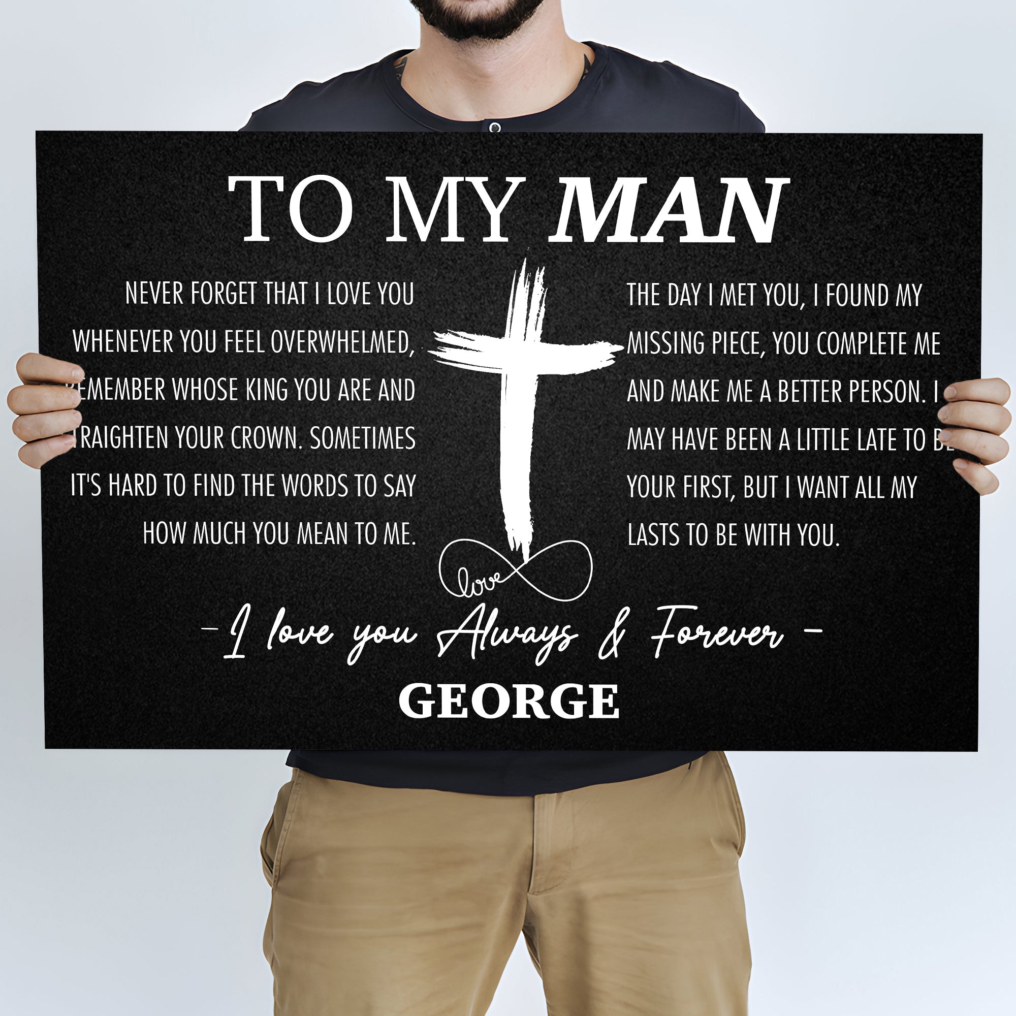 To My Man Father's Day Gift Sign on sale at MyriadMart
