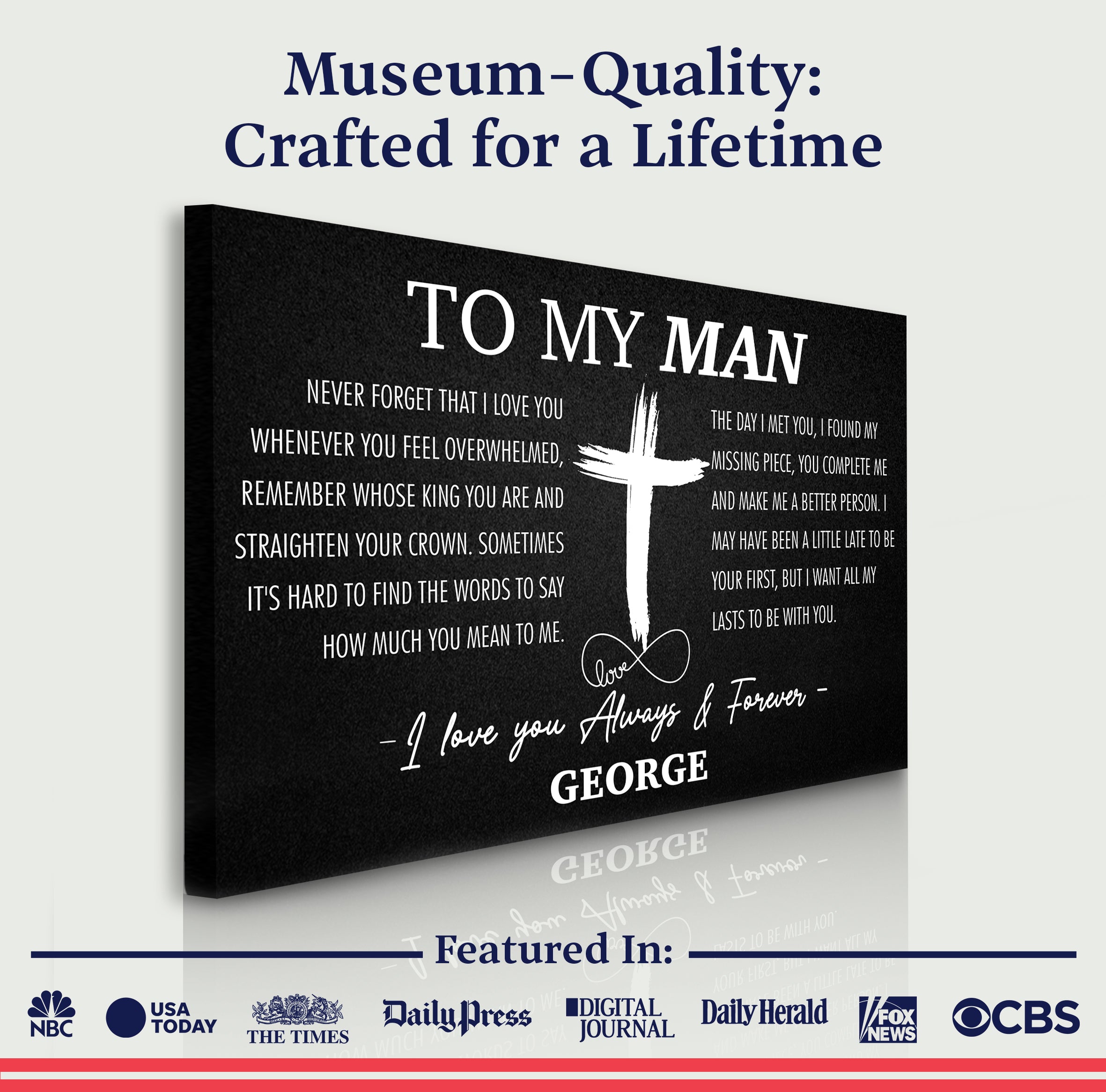 To My Man Father's Day Gift Sign on sale at MyriadMart