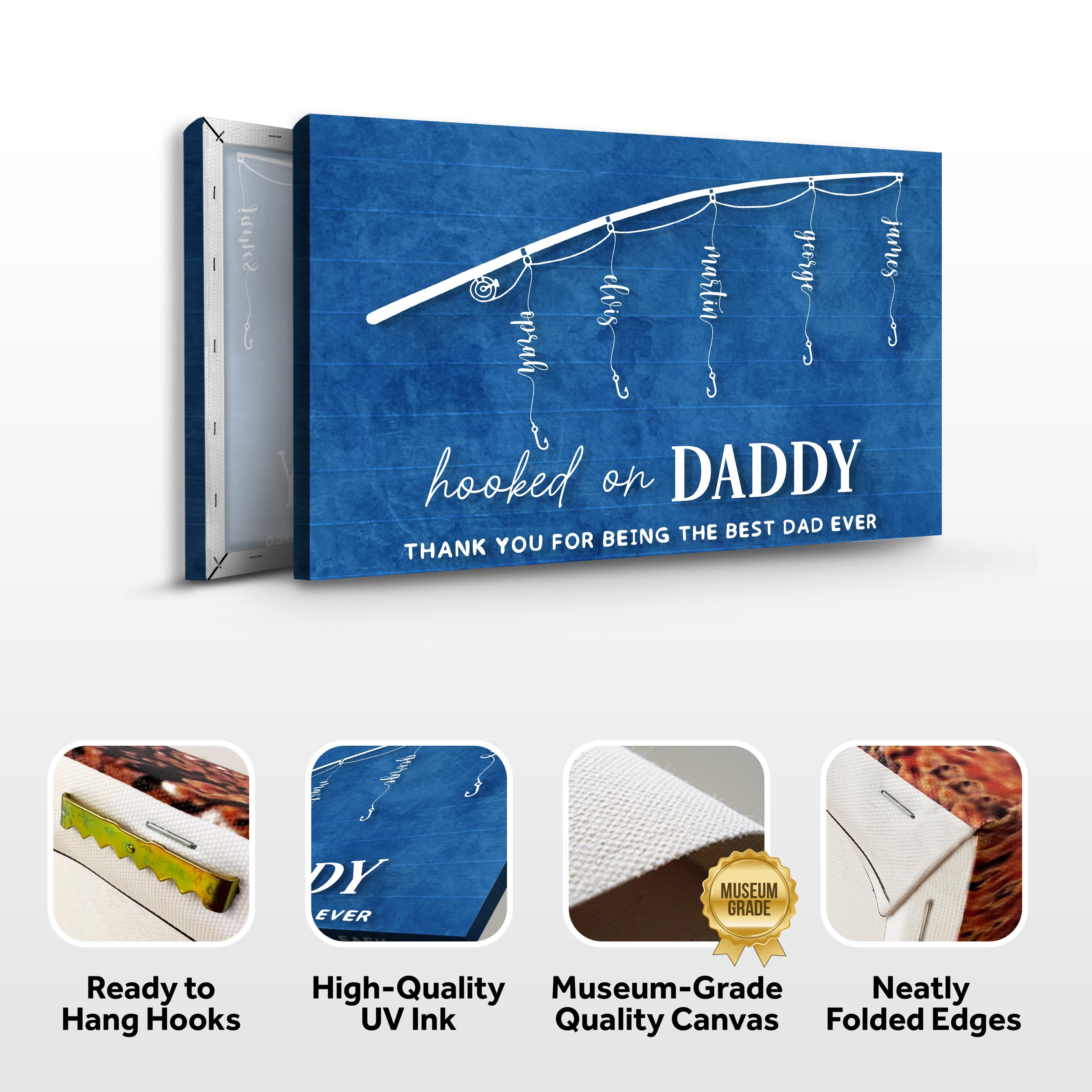 Hooked On Daddy Father's Day Gift Sign on sale at MyriadMart