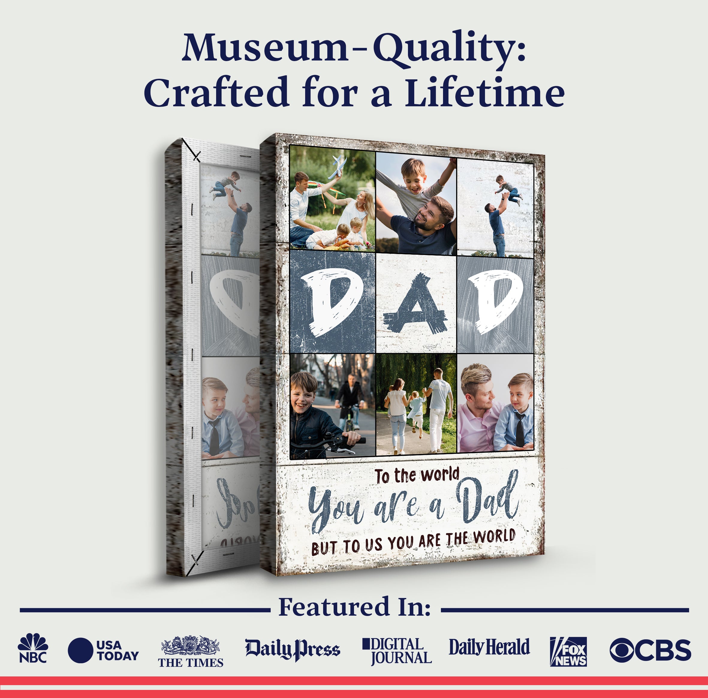 To Us You Are The World Father's Day Gift Sign on sale at MyriadMart