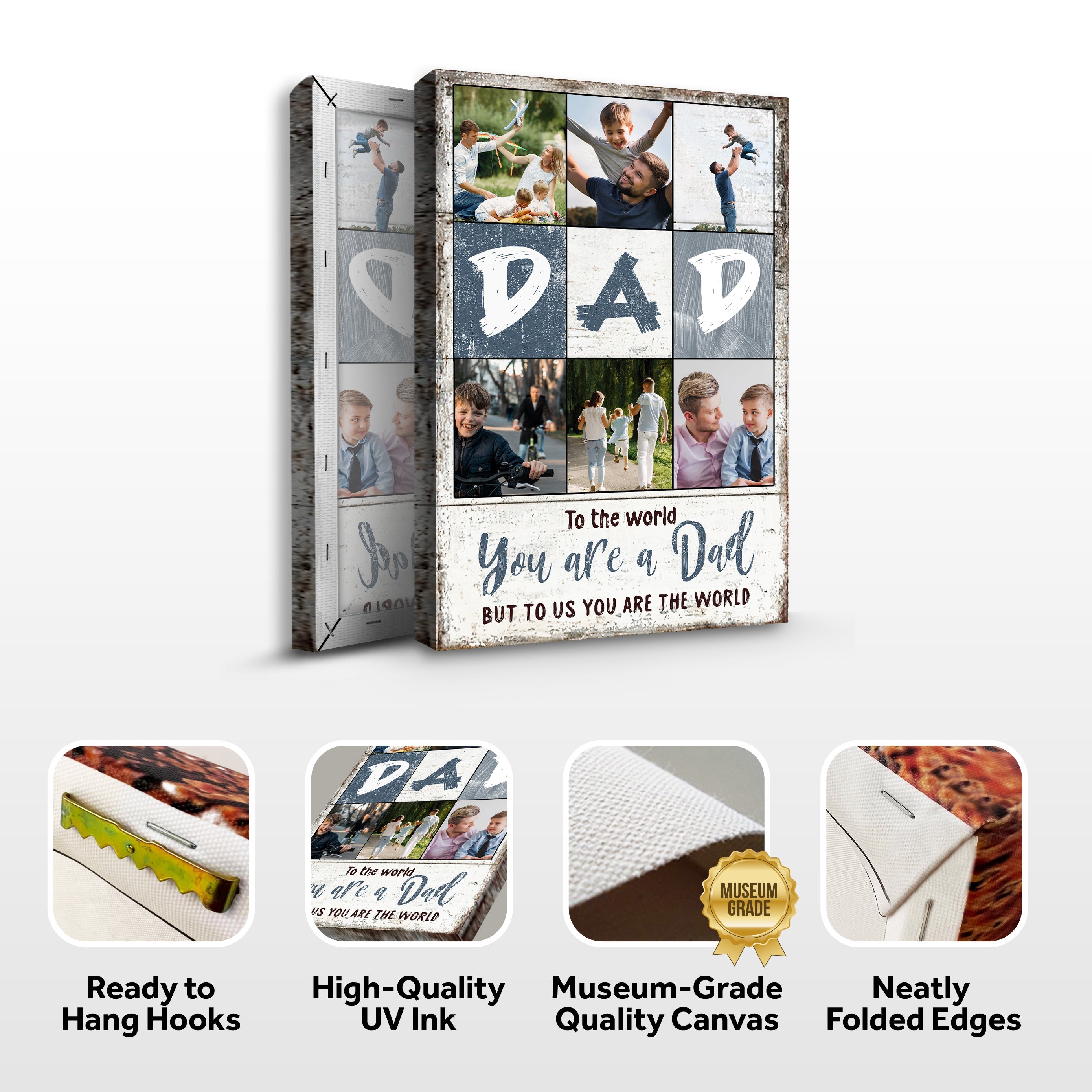 To Us You Are The World Father's Day Gift Sign on sale at MyriadMart