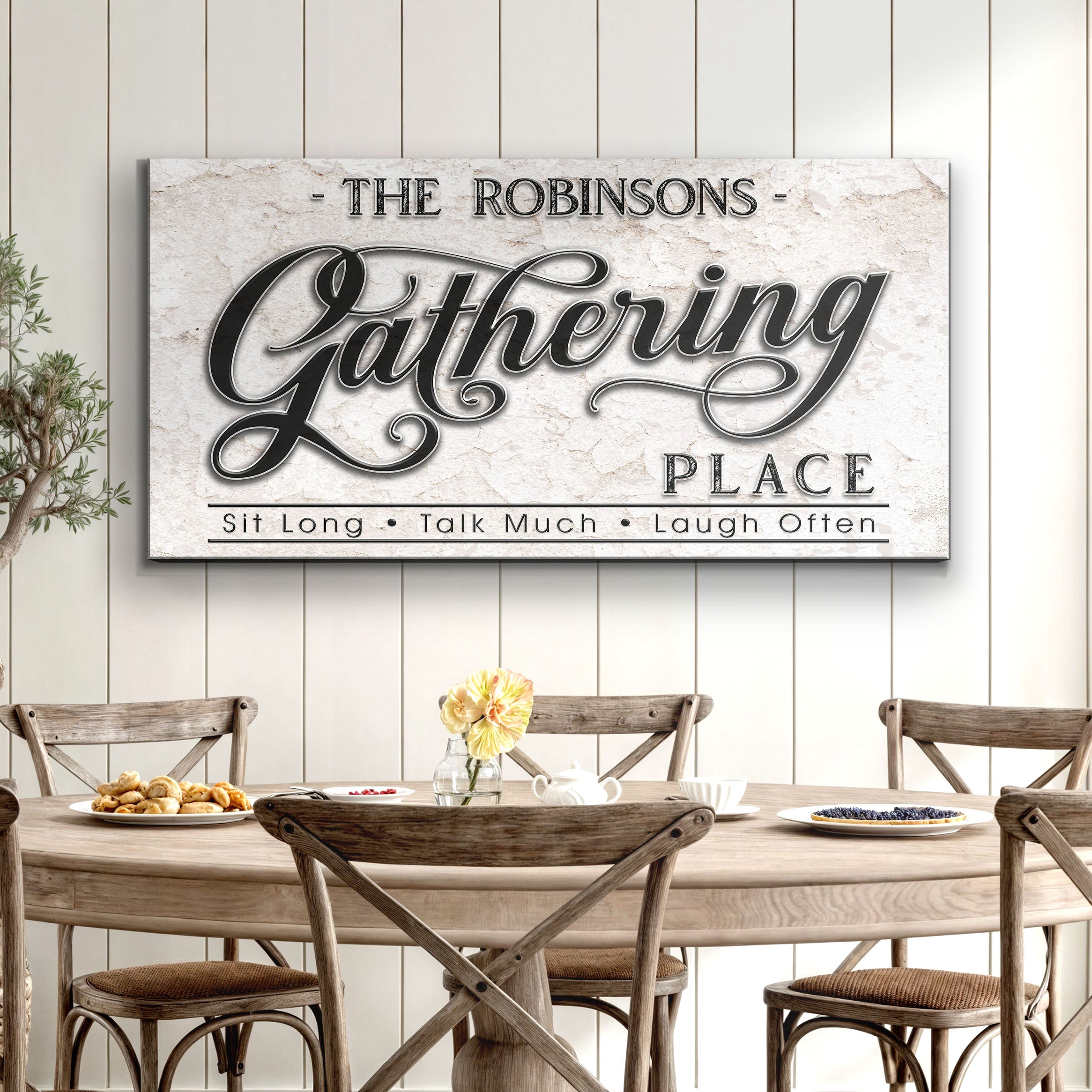The Gathering Place Personalized Sign on sale at MyriadMart